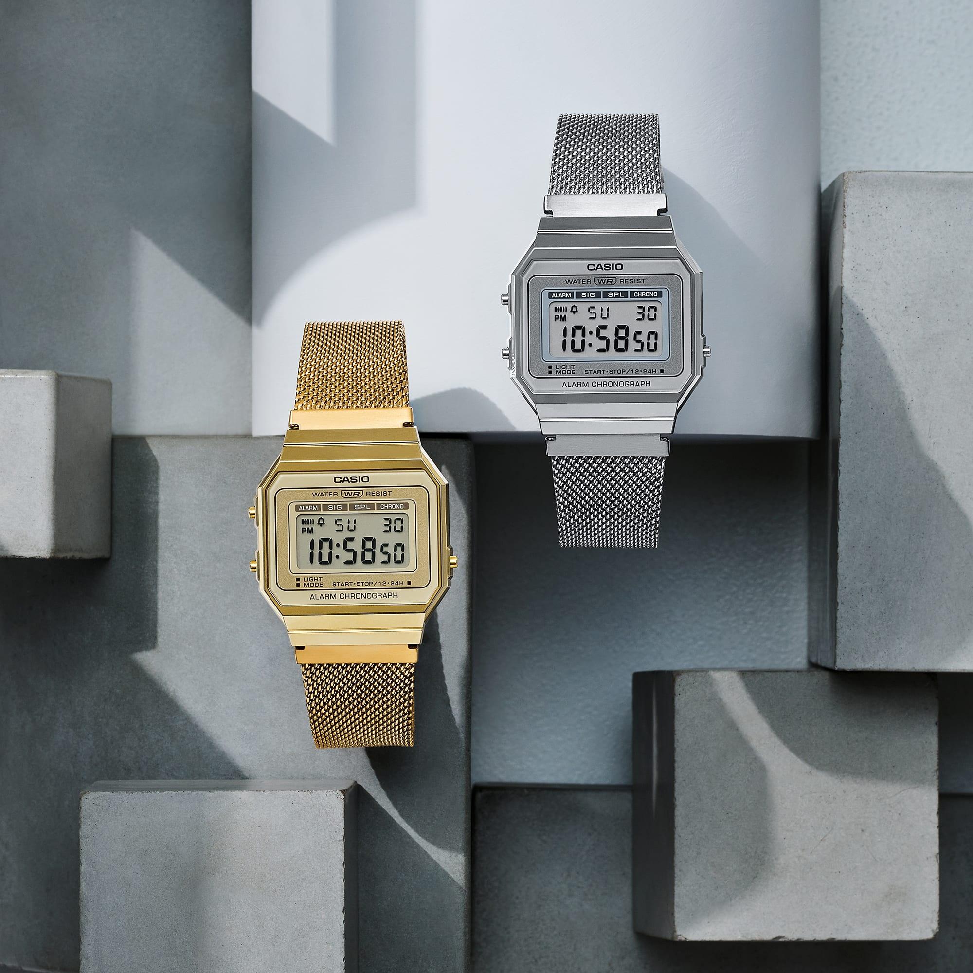 Casio Vintage A700WEM-7AEF Vintage Iconic Vintage fashion-modowy zegarek srebrny - miniatura 9