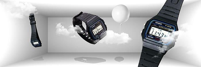 Casio Vintage F-91W-1YEG zegarek dla dzieci sportowy Vintage pasek - miniatura 12
