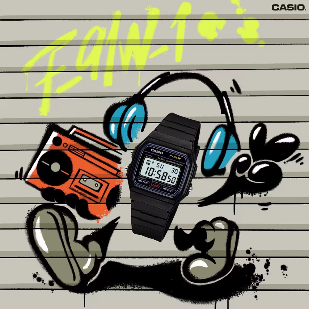 Casio Vintage F-91W-1YEG zegarek dla dzieci Vintage - miniatura 9