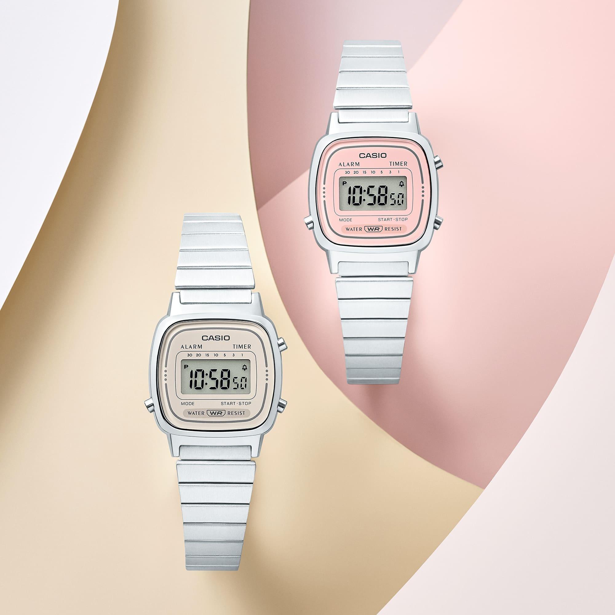 Casio Vintage LA670WEA-8AEF zegarek srebrny sportowy VINTAGE Mini bransoleta - miniatura 6