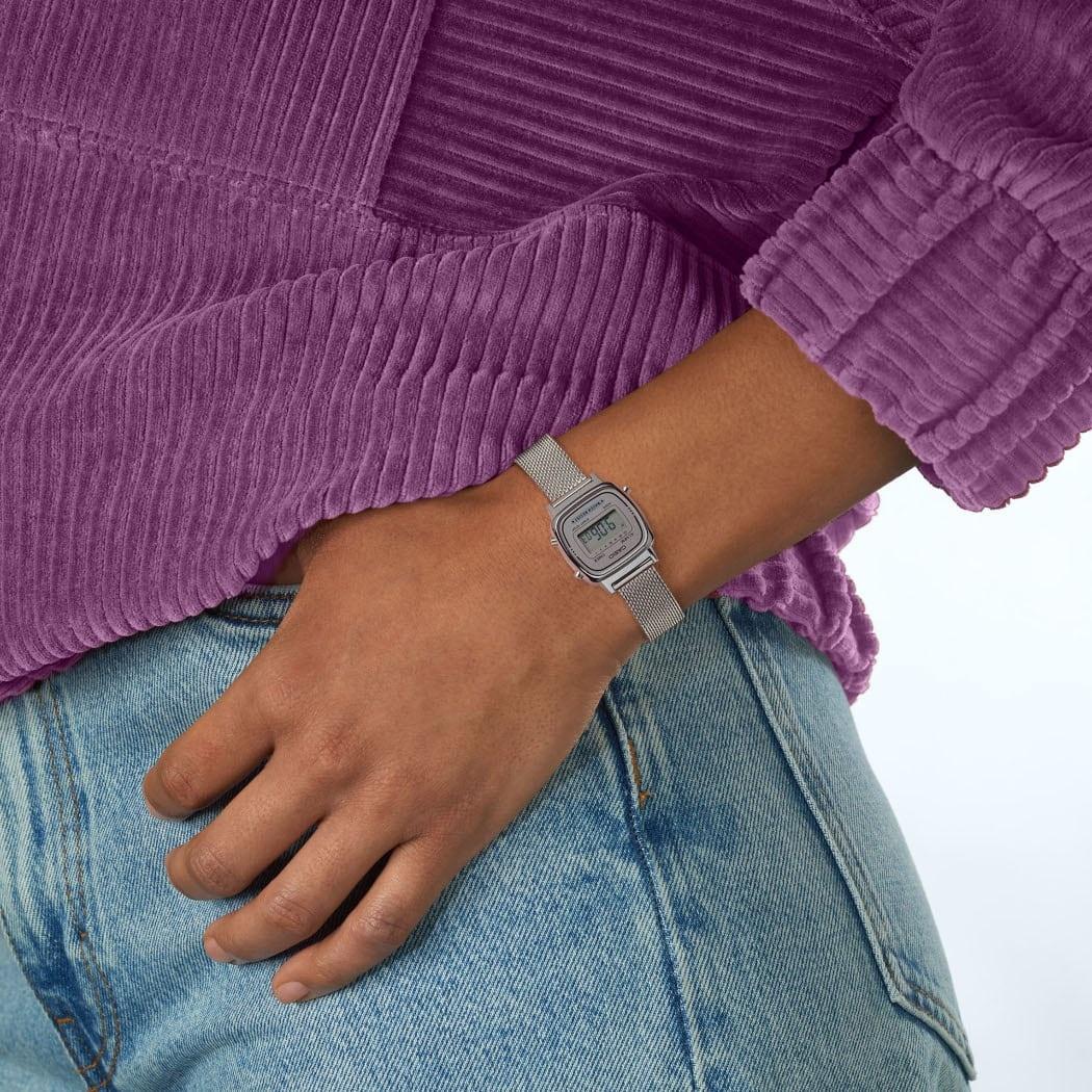Casio Vintage LA670WEM-7EF zegarek srebrny fashion-modowy VINTAGE Mini bransoleta - miniatura 2