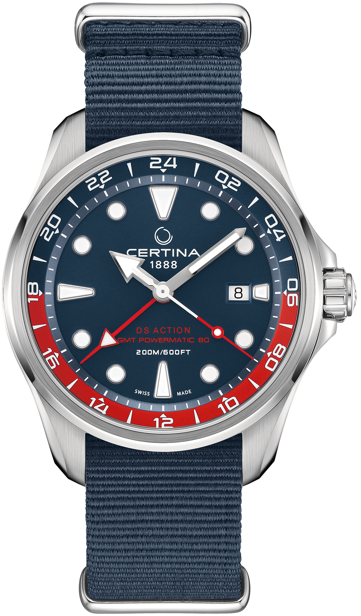 DS Action GMT Powermatic 80 44mm Certina C032.429.18.041.00 