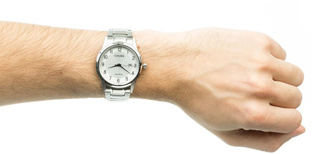 Citizen AW1231-58B zegarek srebrny klasyczny Ecodrive bransoleta - miniatura 3