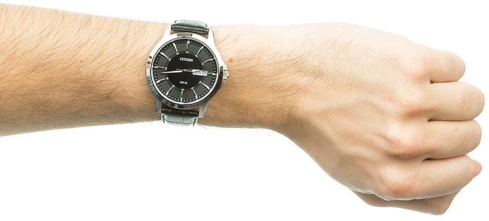 Citizen BF2011-01EC zegarek srebrny klasyczny Leather pasek - miniatura 3