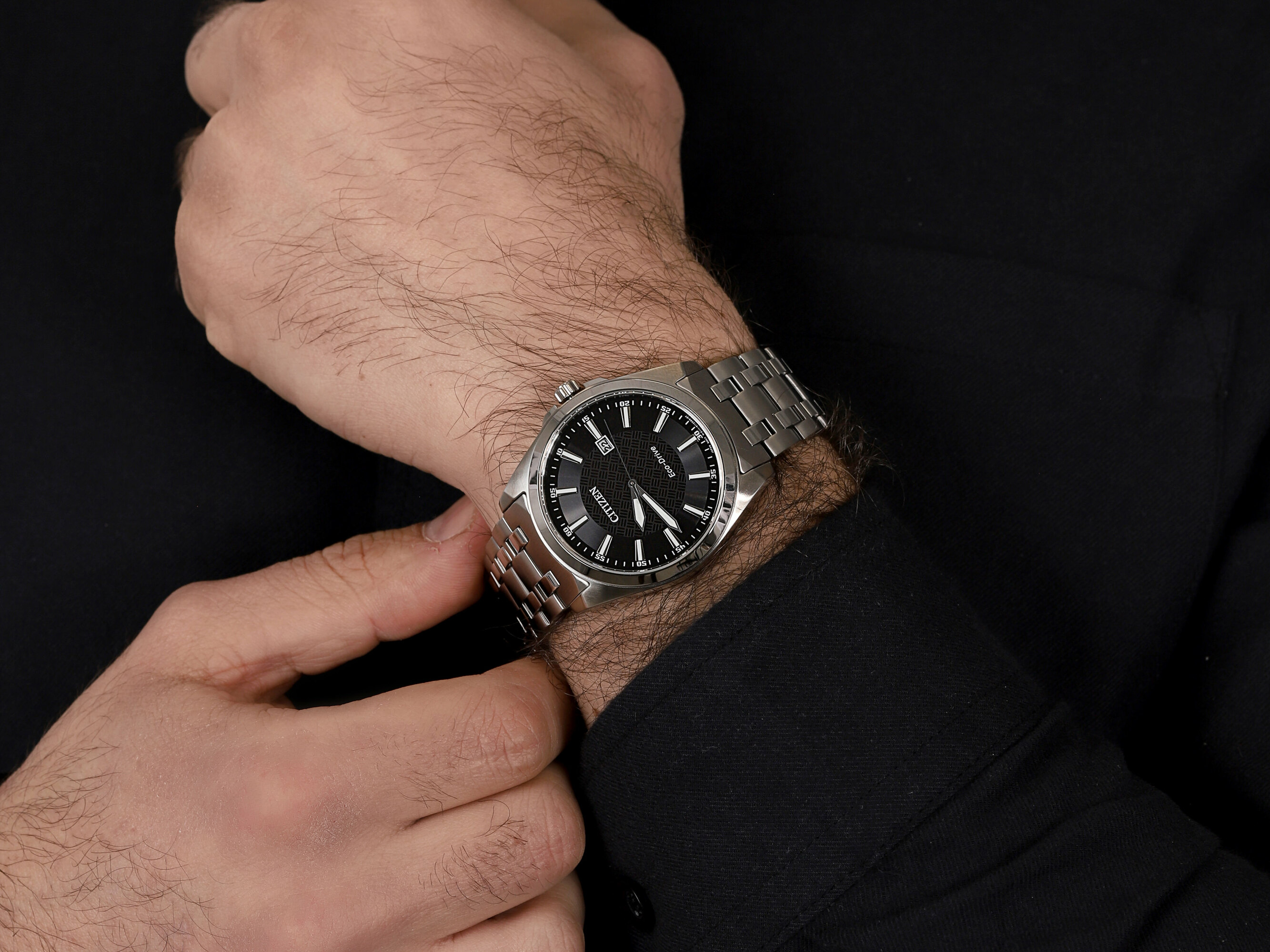Citizen BM7108-81E zegarek srebrny klasyczny Ecodrive bransoleta - miniatura 2