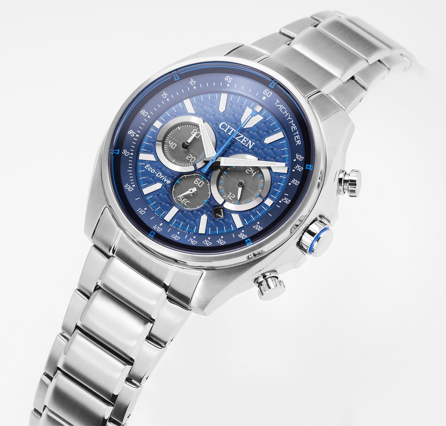 Citizen CA4560-81L zegarek srebrny sportowy Ecodrive bransoleta - miniatura 5