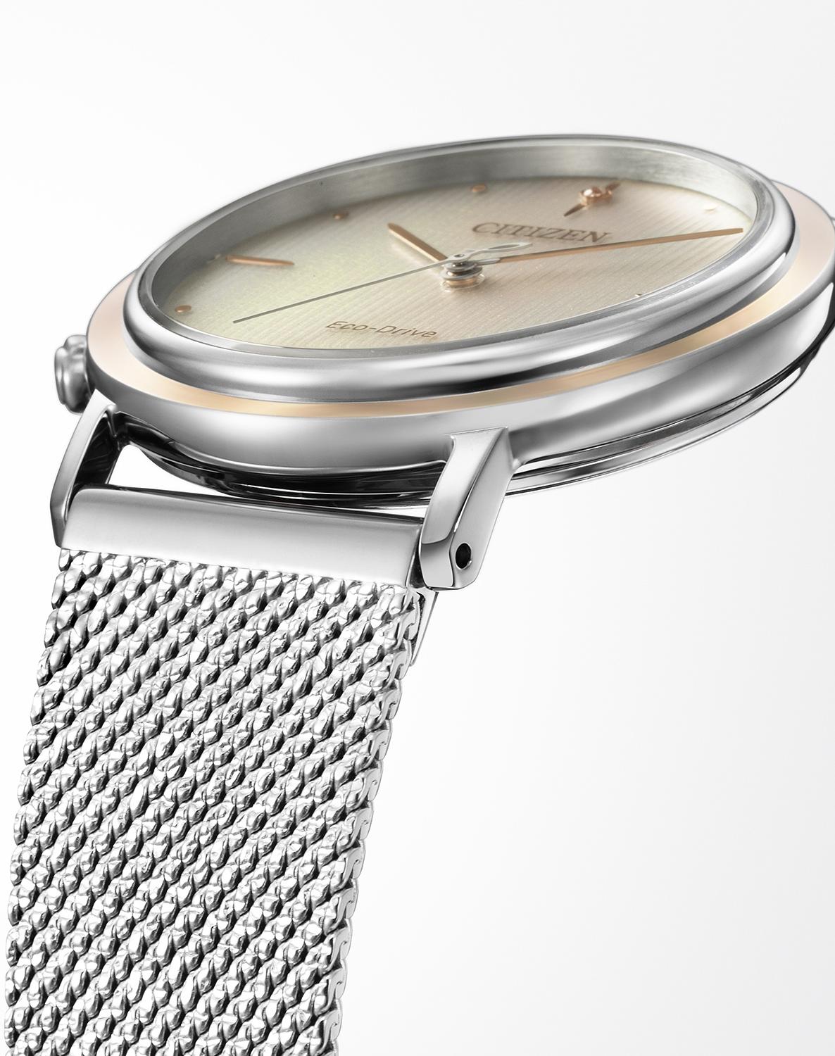 Citizen EM1006-40A Eco-Drive L Diamond SET Lady klasyczny zegarek srebrny - miniatura 9