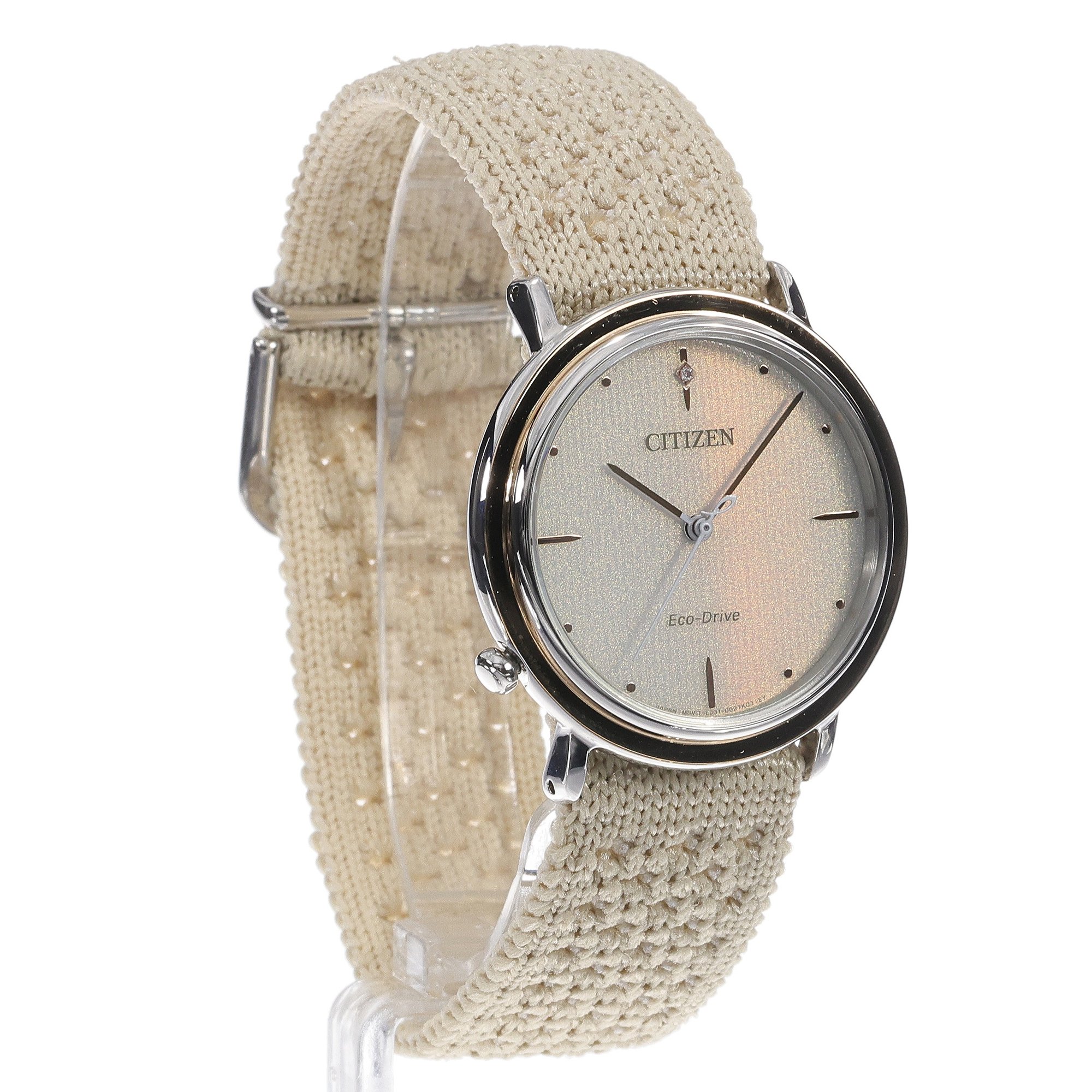 Citizen EM1006-40A zegarek srebrny klasyczny Lady pasek - miniatura 6