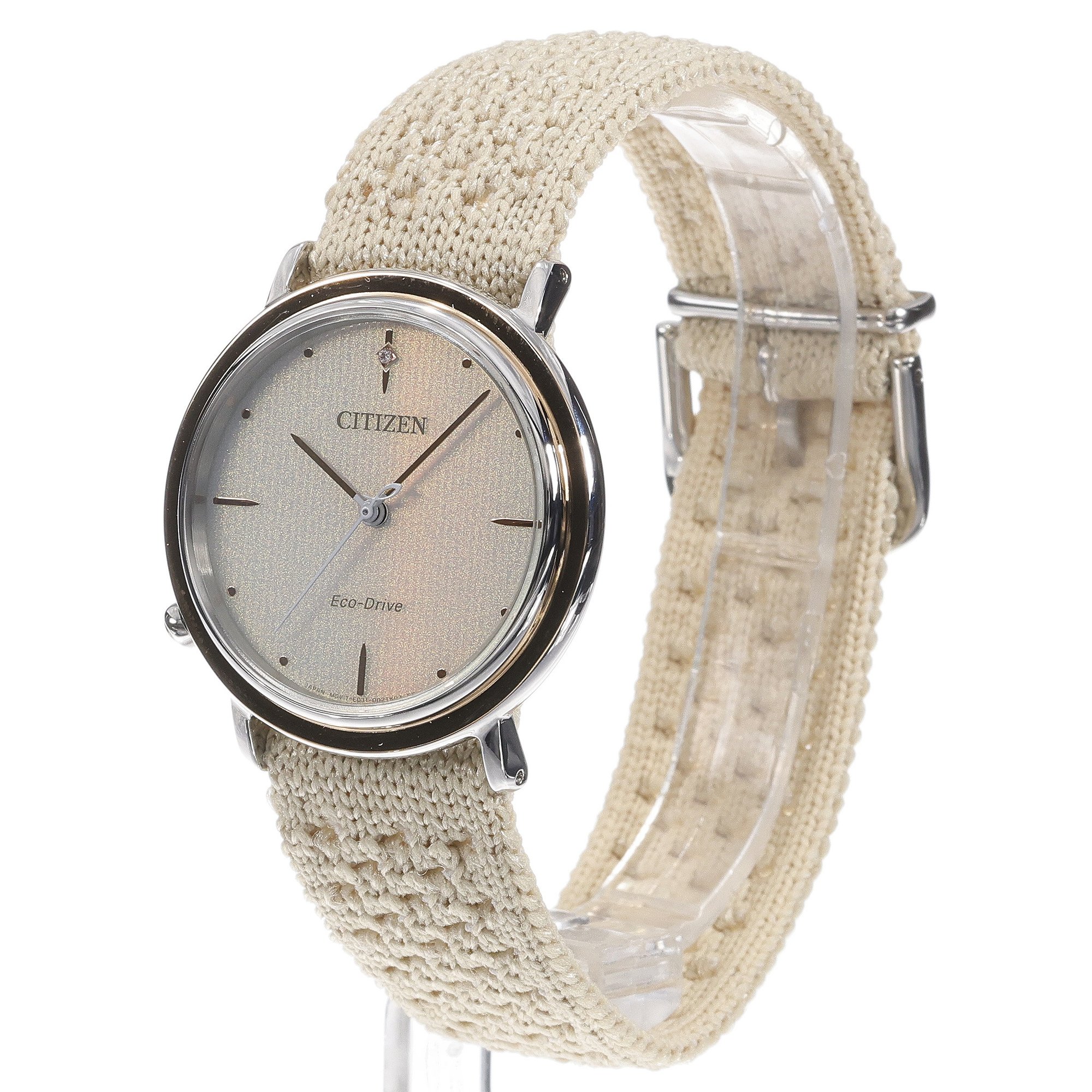 Citizen EM1006-40A zegarek srebrny klasyczny Lady pasek - miniatura 8