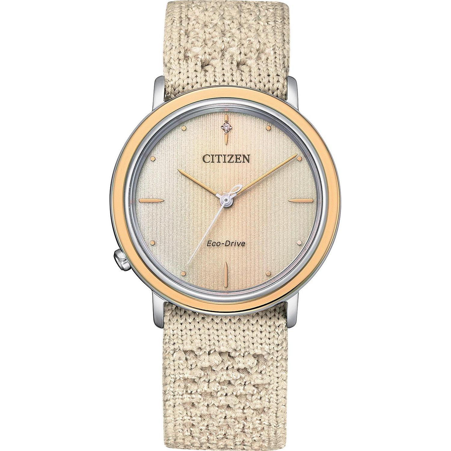 Citizen EM1006-40A zegarek srebrny klasyczny Lady pasek - miniatura 2