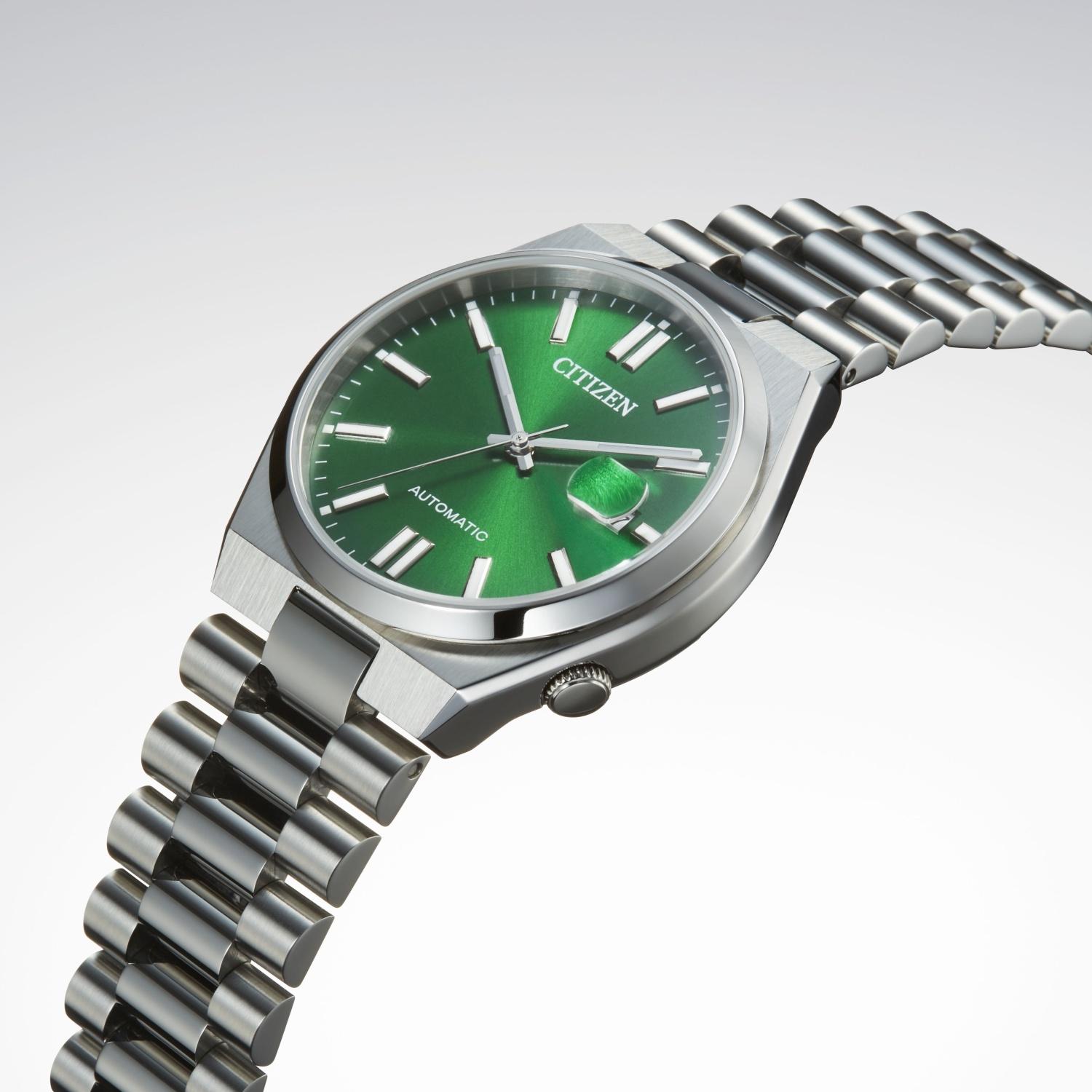 Citizen NJ0150-81X Automat Tsuyosa Green Automatic Classic Sapphire zegarek męski klasyczny szafirowe - miniatura 8