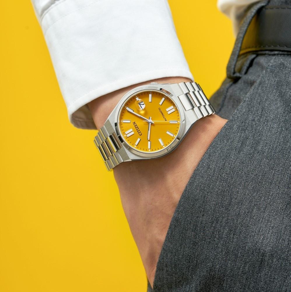 Citizen NJ0150-81Z Automat Tsuyosa Yellow Automatic Classic Sapphire zegarek męski klasyczny szafirowe - miniatura 8