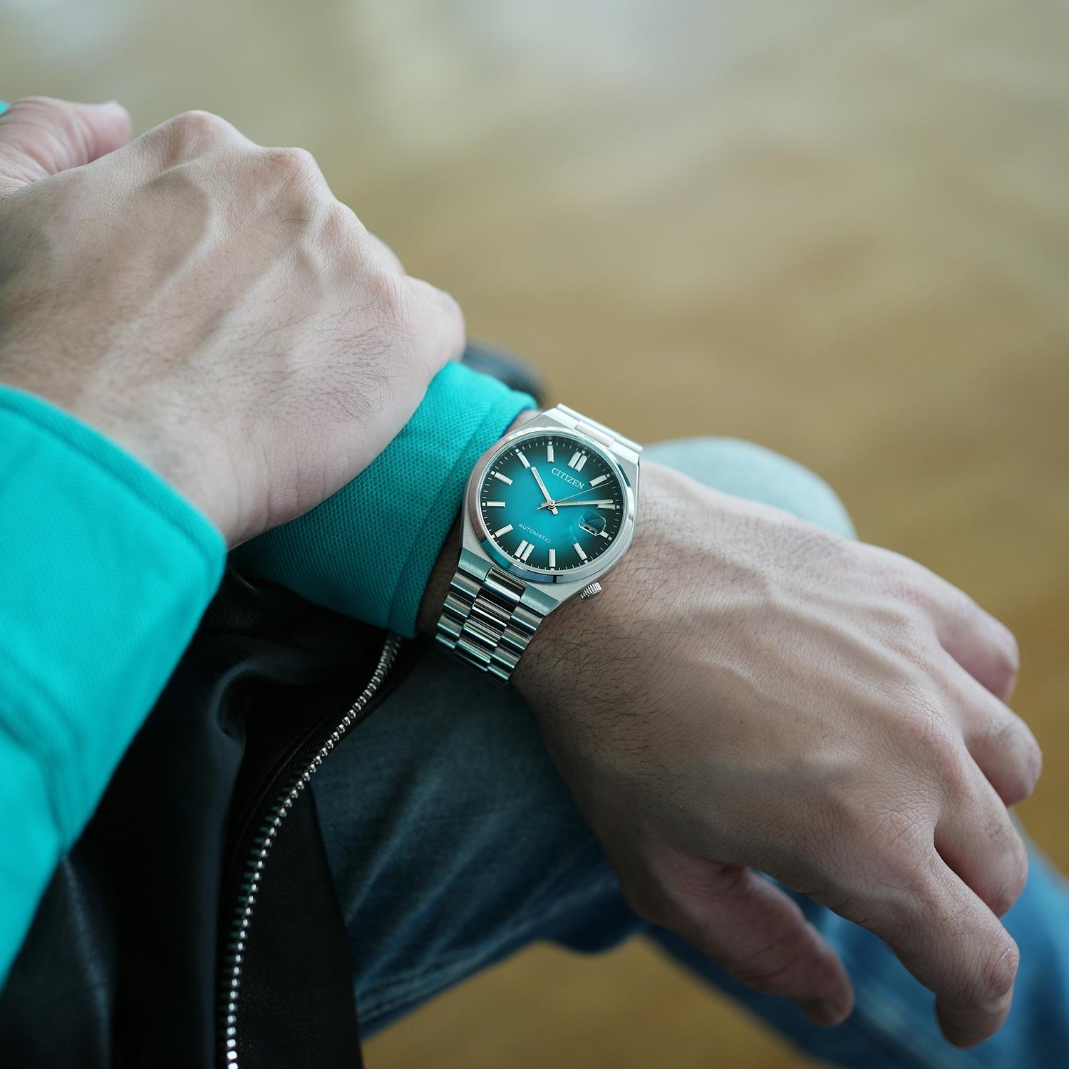 Citizen NJ0151-88X Automat Tsuyosa Blue Gradient Automatic Classic Sapphire zegarek męski klasyczny szafirowe - miniatura 8