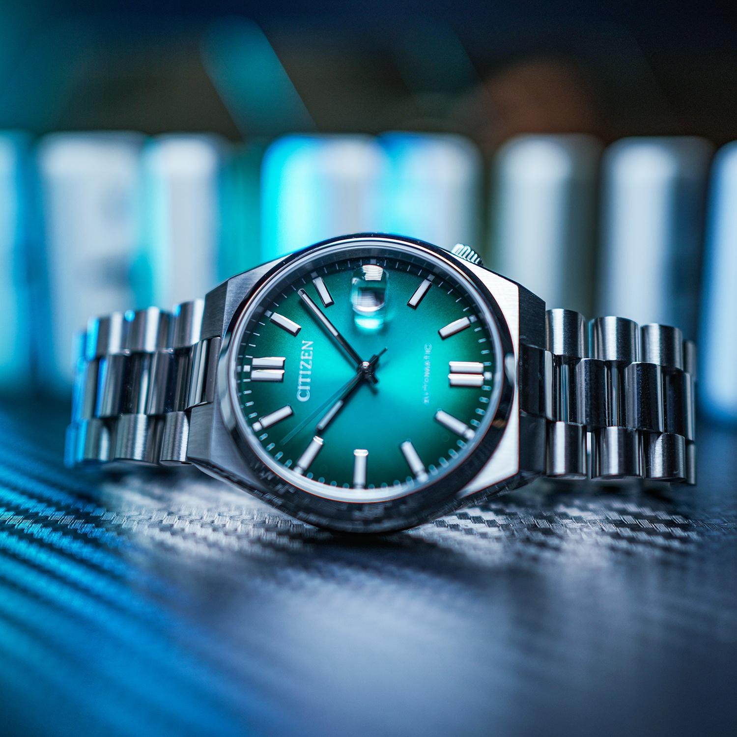 Citizen NJ0151-88X Tsuyosa Blue Gradient Automatic Classic Sapphire Automat klasyczny zegarek srebrny - miniatura 9