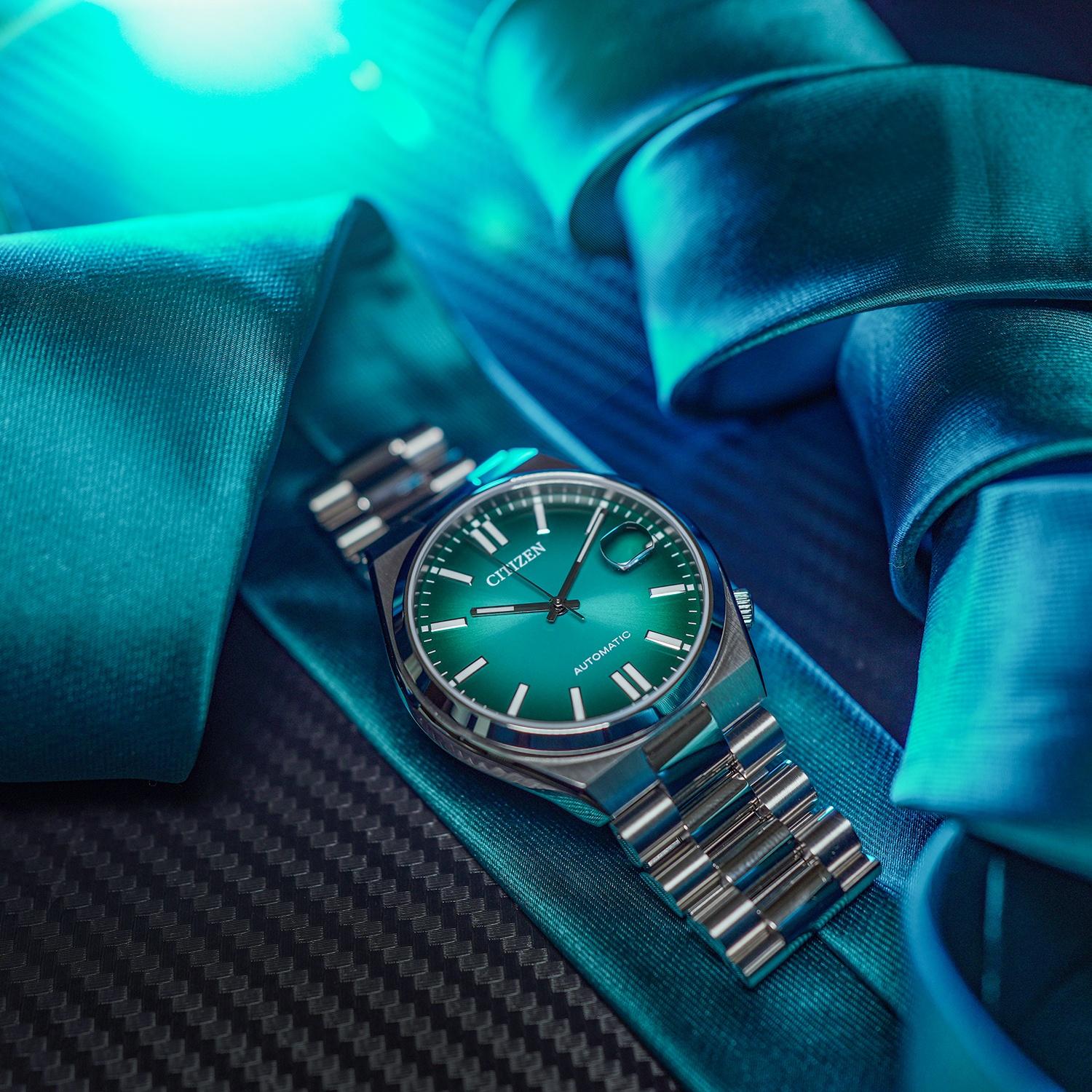 Citizen NJ0151-88X Tsuyosa Blue Gradient Automatic Classic Sapphire Automat klasyczny zegarek srebrny - miniatura 10