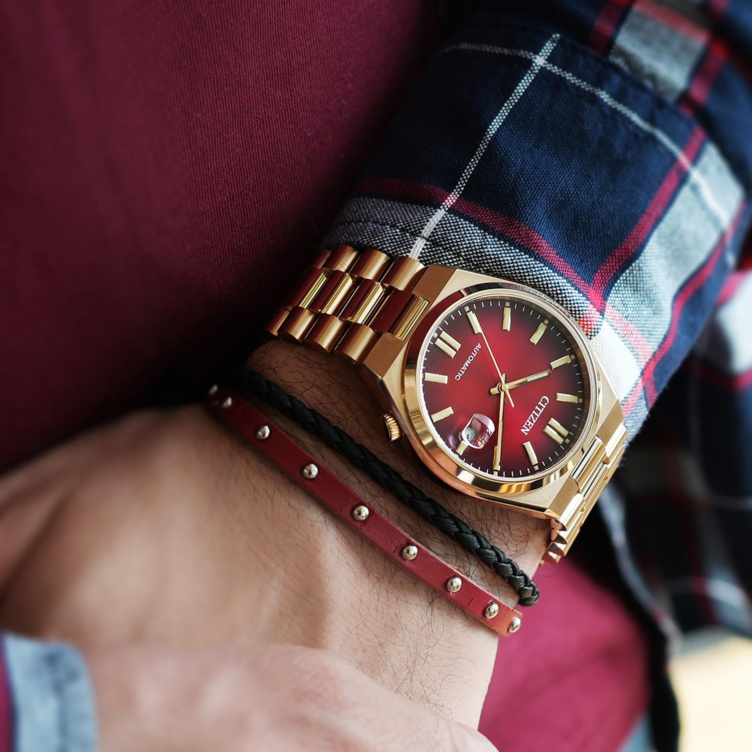 Citizen NJ0153-82X Automat Tsuyosa Red Automatic Classic Sapphire zegarek męski klasyczny szafirowe - miniatura 8