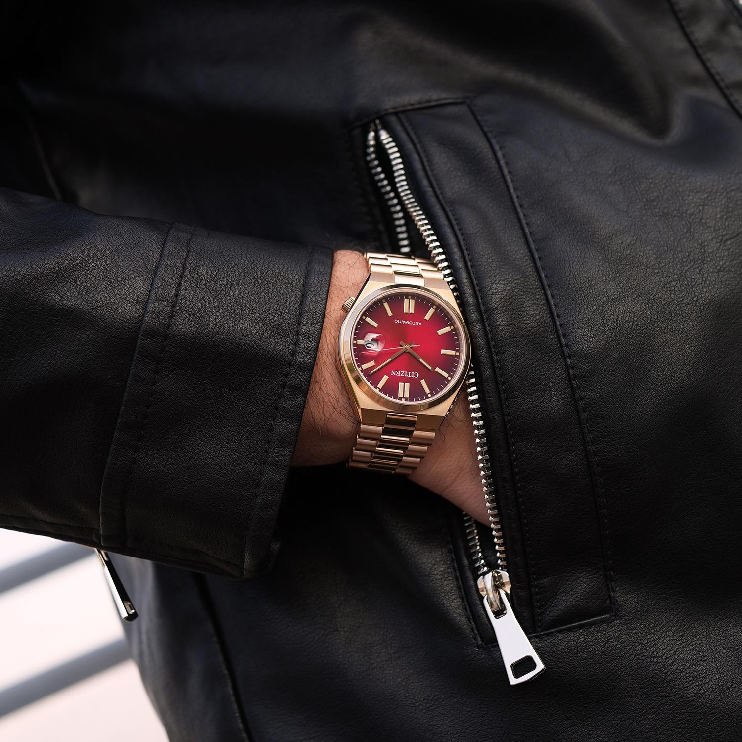 Citizen NJ0153-82X Tsuyosa Red Automatic Classic Sapphire Automat klasyczny zegarek srebrny - miniatura 9
