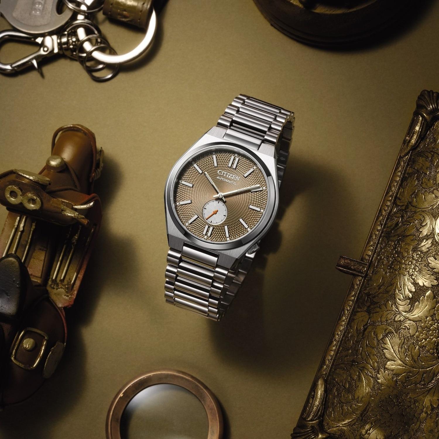 Citizen NK5010-51X Tsuyosa Green Automatic Small Second Classic Sapphire zegarek klasyczny Automat - miniatura 4