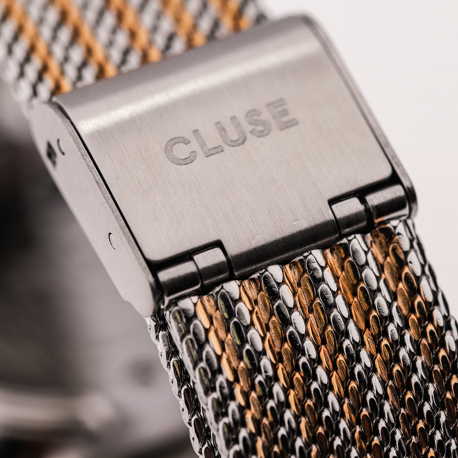 Cluse CL61001-POWYSTAWOWY Mesh Silver White/Silver Rose Gold zegarek fashion/modowy Triomphe - miniatura 4