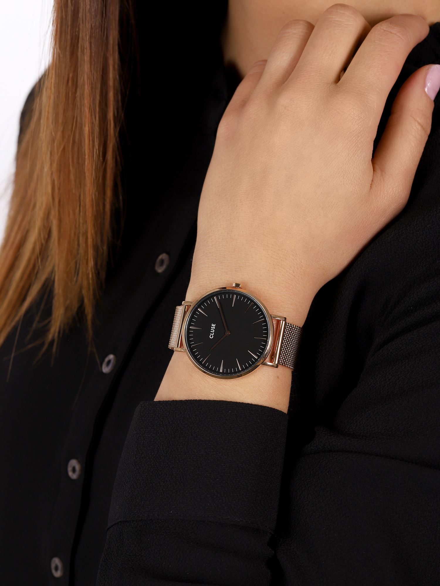 Mesh Rose Gold/Black Cluse CW0101201003 - hover