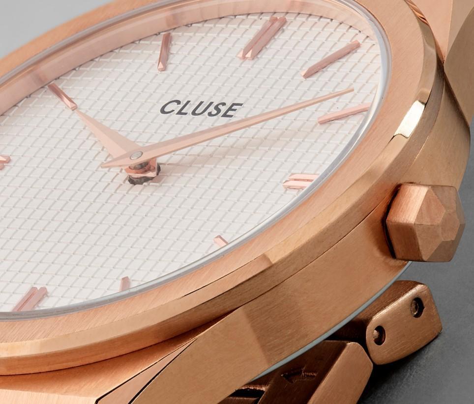 Cluse CW0101210001 bransoleta Steel White, Rose Gold Colour Vigoureux klasyczny zegarek różowe złoto - miniatura 4