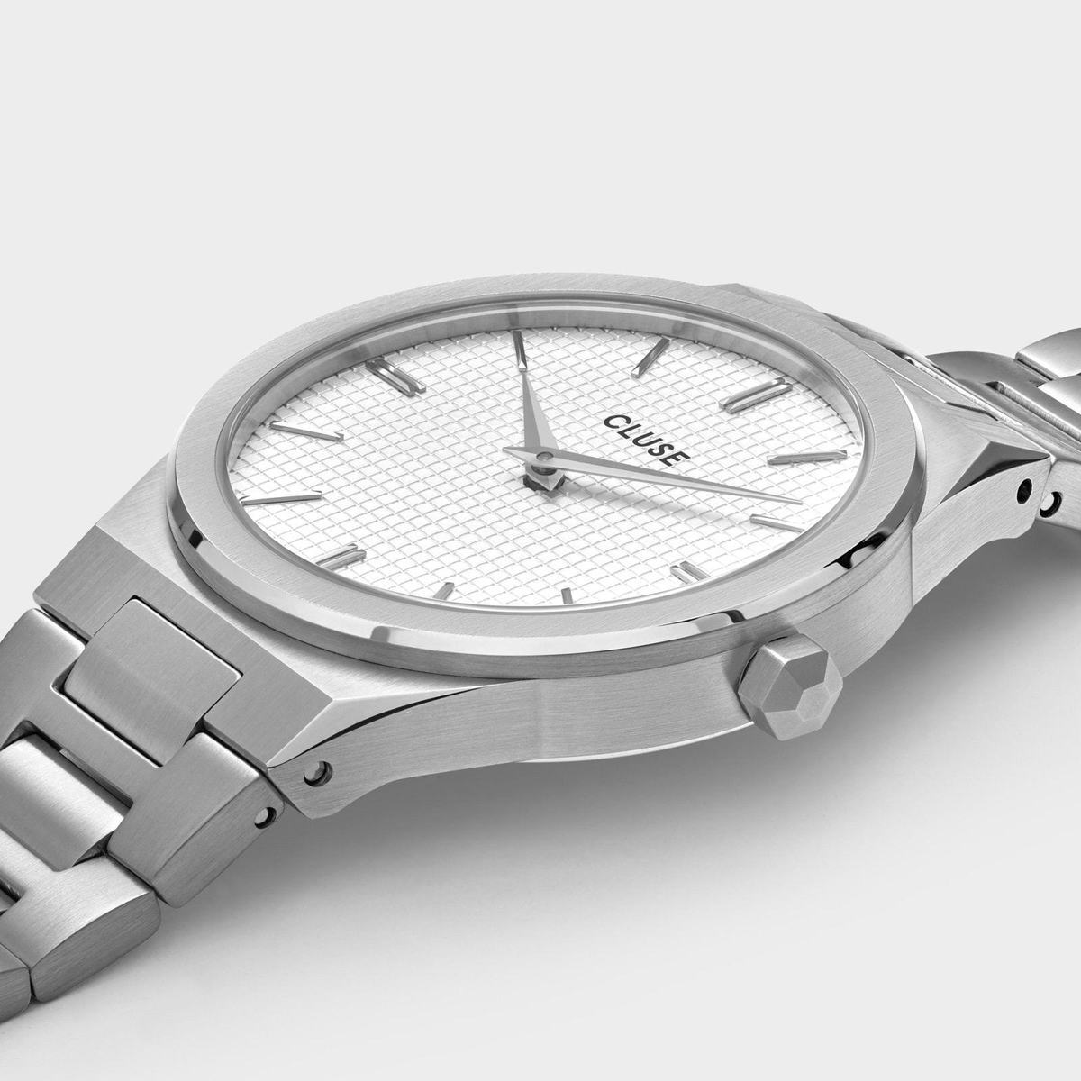 Cluse CW0101210003 bransoleta Steel White, Silver Colour Vigoureux klasyczny zegarek srebrny - miniatura 3