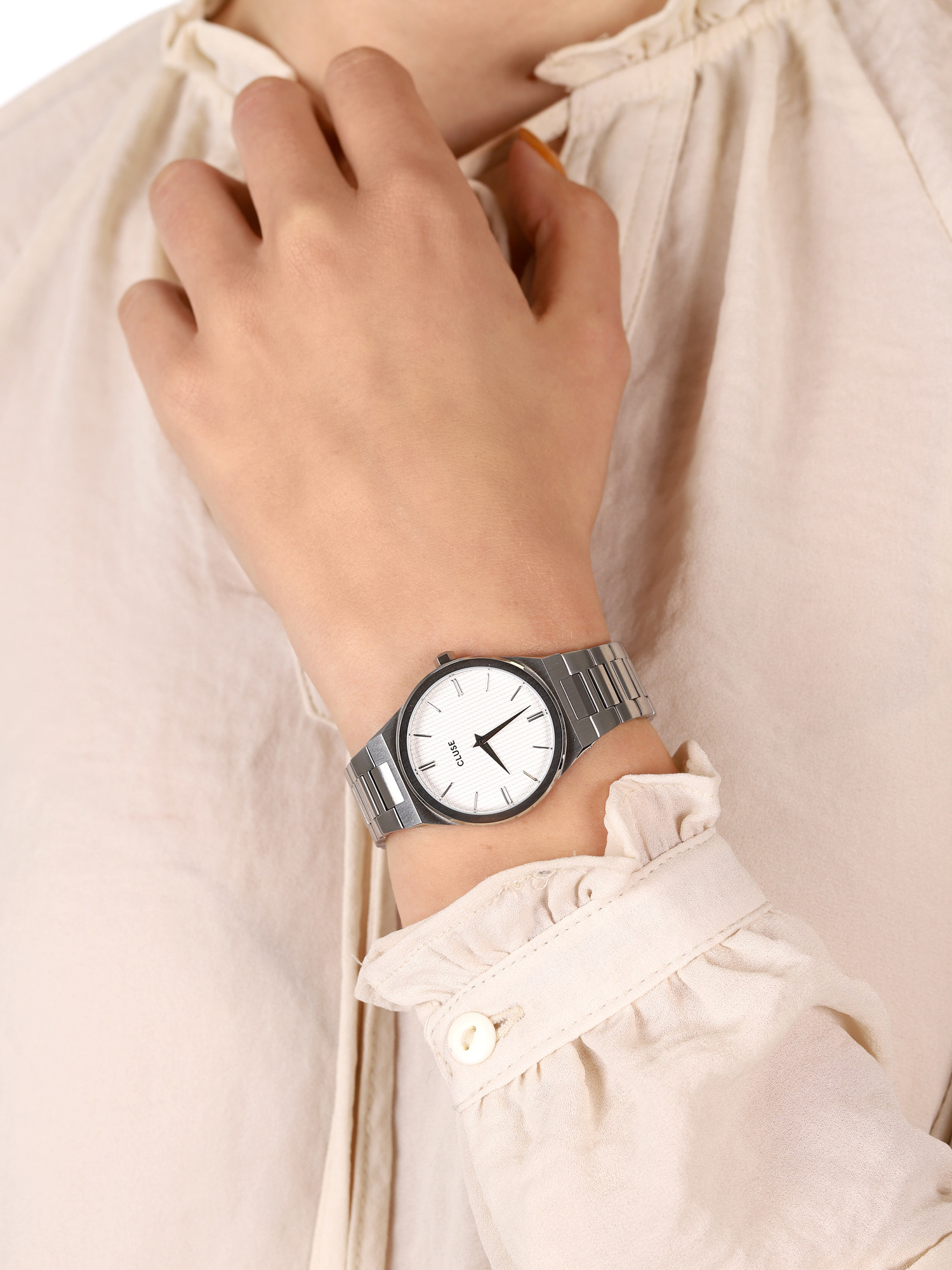 bransoleta Steel White, Silver Colour Cluse CW0101210003 - hover