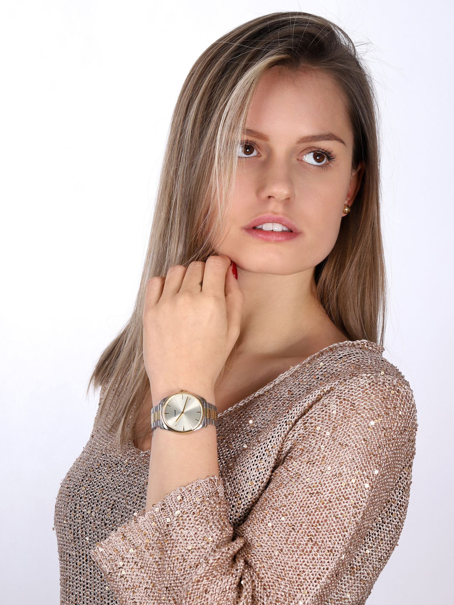 bransoleta Silver/Gold Steel Bicolour Cluse CW0101212004 - hover