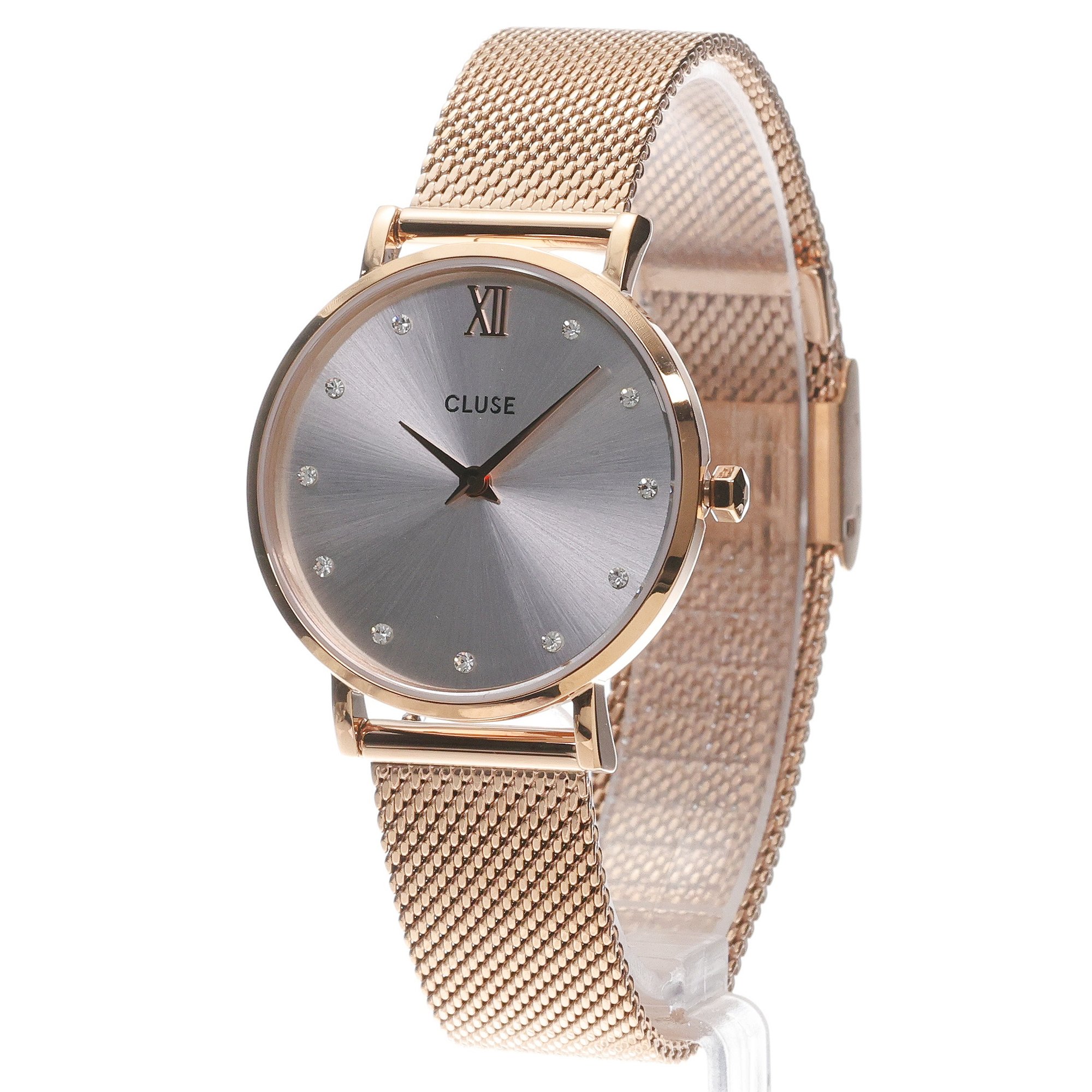 Cluse CW10205 Minuit Minuit Crystal Silver-Rose Gold zegarek damski fashion-modowy mineralne - miniatura 2