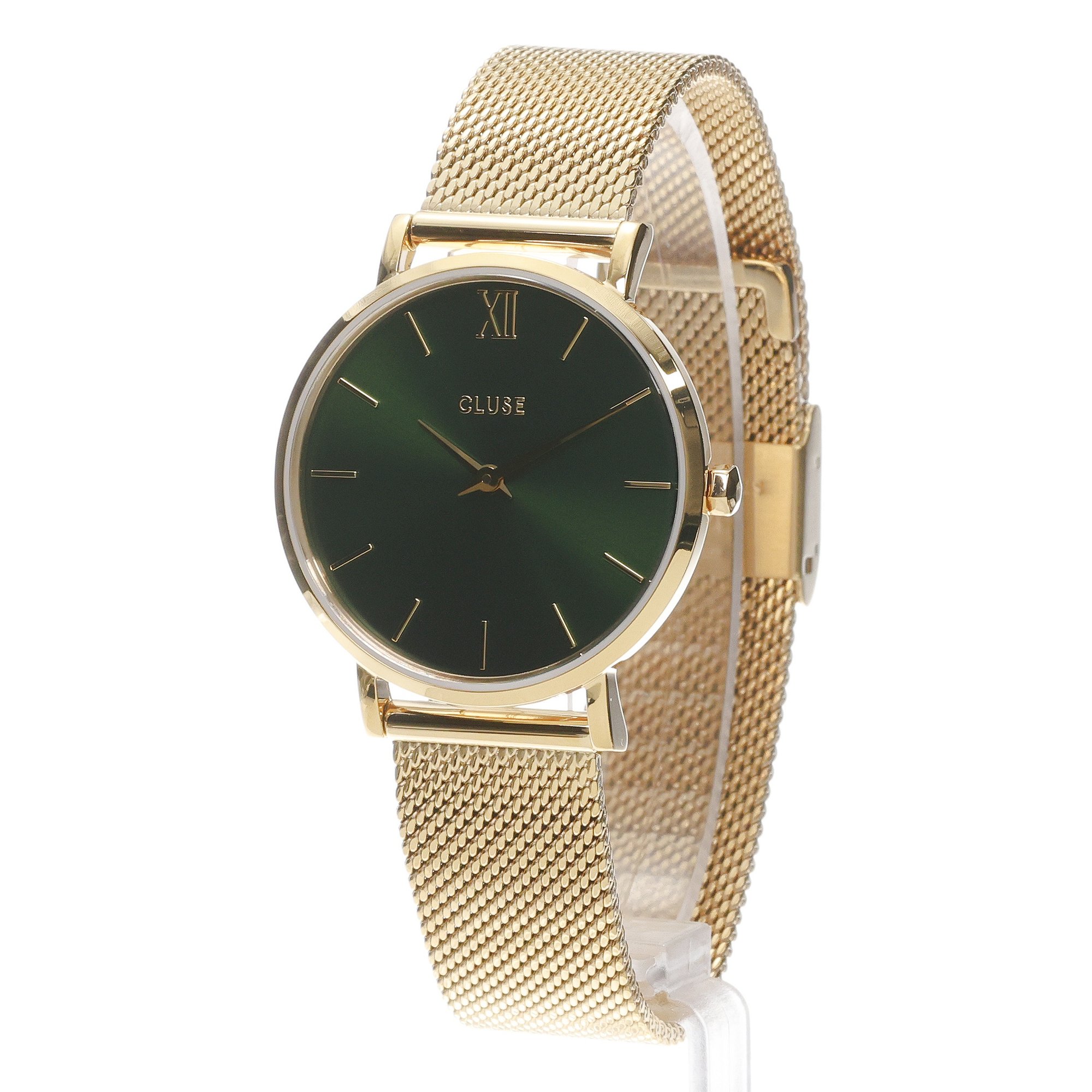 Cluse CW10206 Mesh Green Gold Colour zegarek klasyczny Minuit - miniatura 2