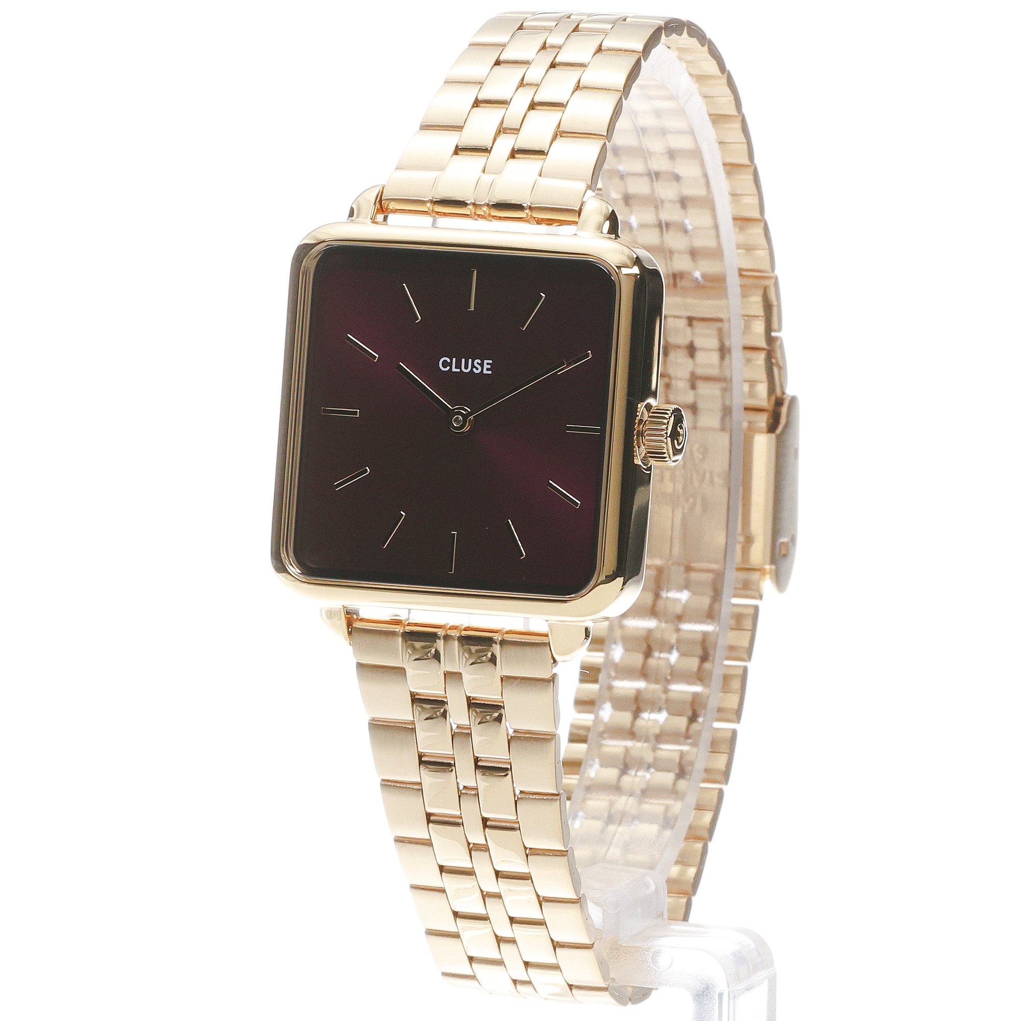 Cluse CW10312 La Tetragone Gold Stainless Steel 285mm La Tetragone klasyczny zegarek złoty - miniatura 2