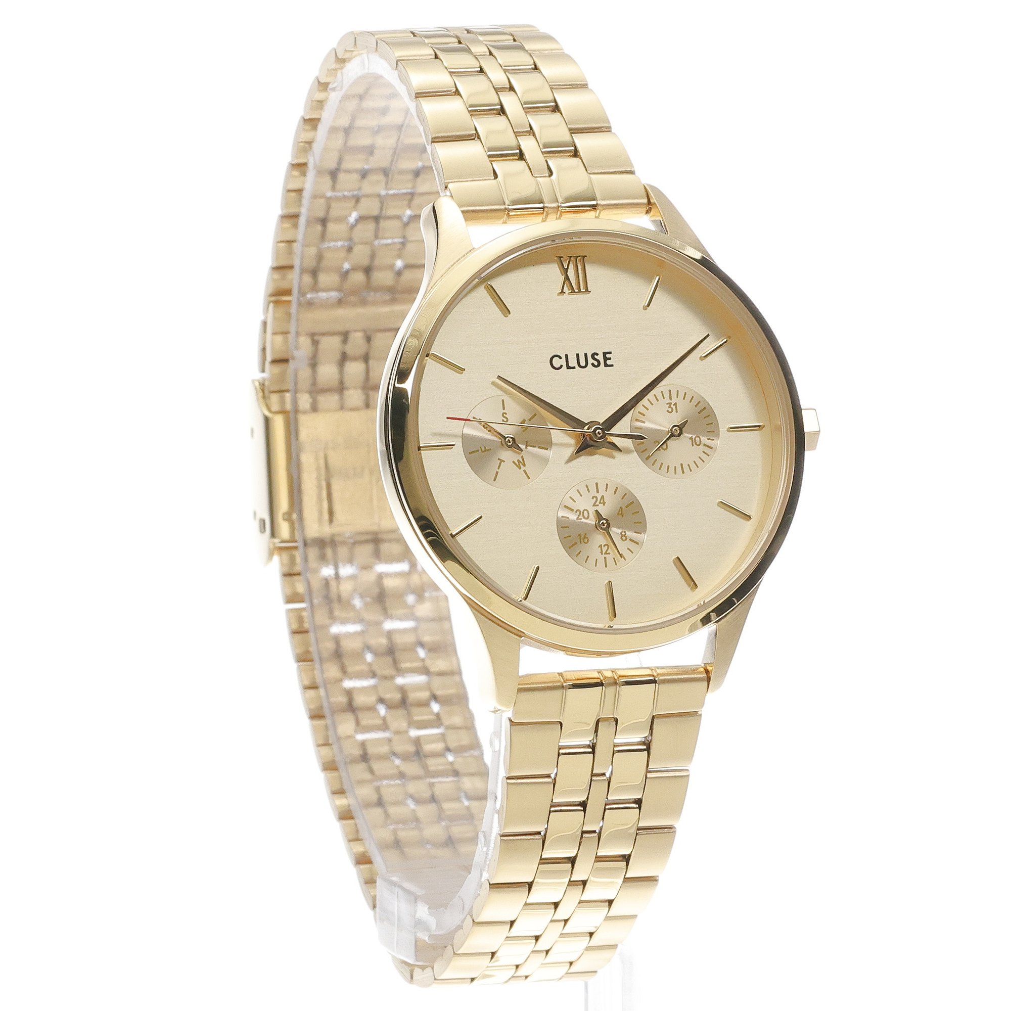 Cluse CW10701 Minuit Multifunction Full Gold Minuit klasyczny zegarek złoty - miniatura 3