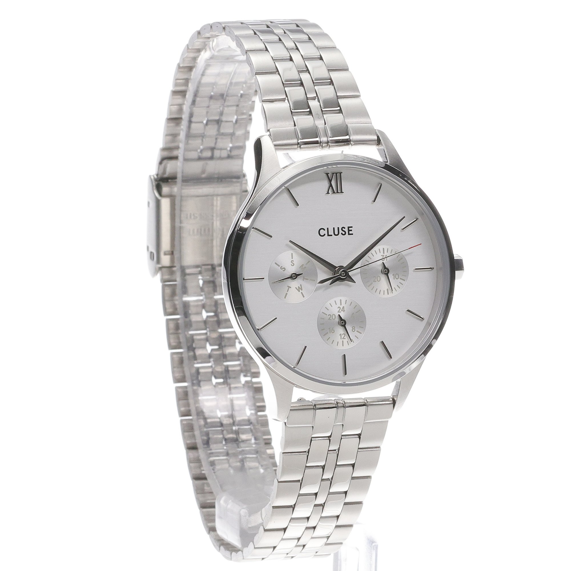 Cluse CW10703 zegarek srebrny klasyczny Minuit bransoleta - miniatura 3