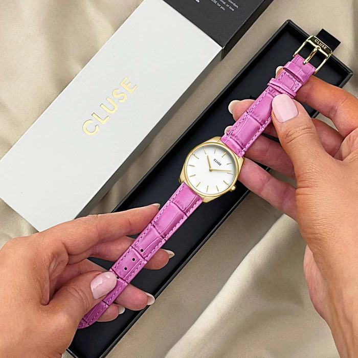 Cluse CW11213 Croco Pink/Gold zegarek klasyczny Feroce Petite - miniatura 9