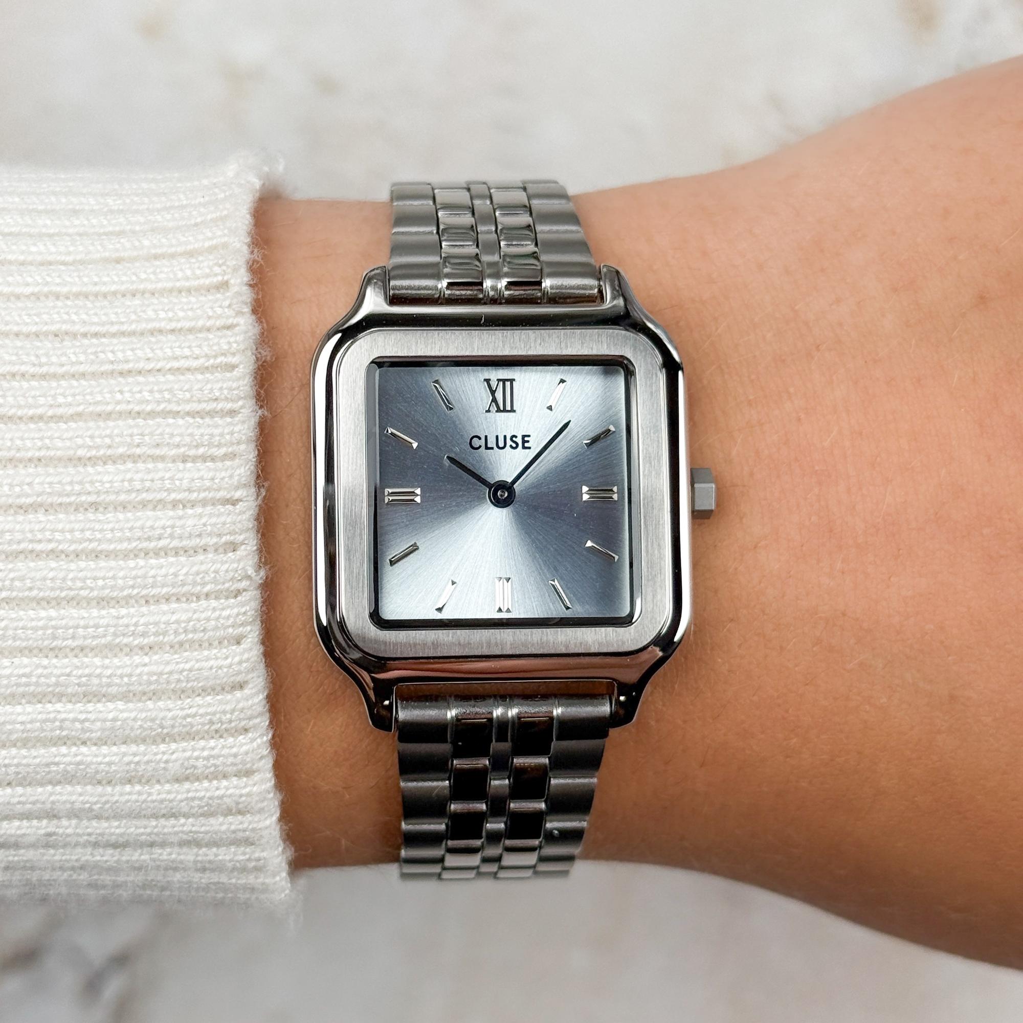 Cluse CW11904 Gracieuse Watch Steel Light Blue Silver Colour zegarek damski fashion-modowy mineralne - miniatura 8