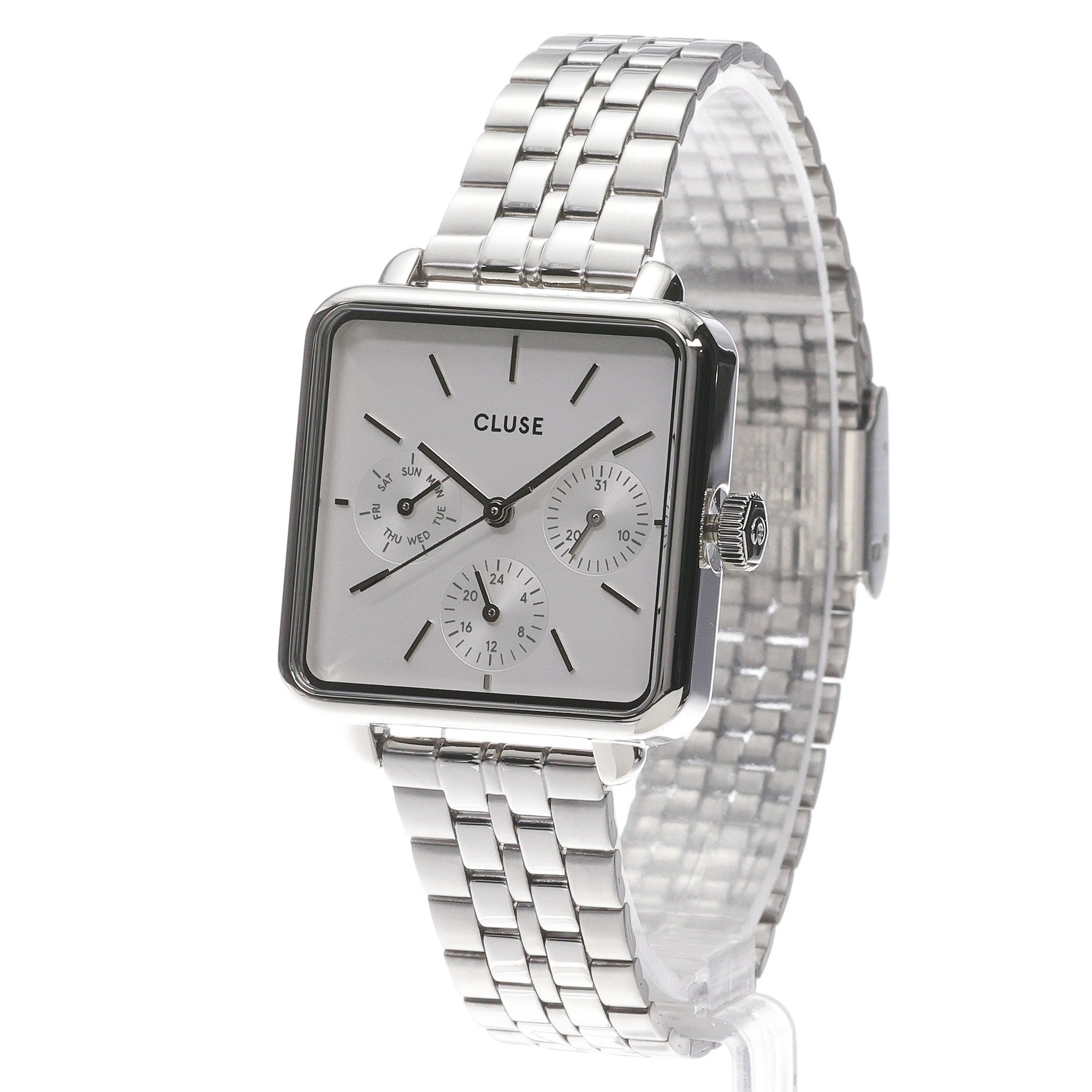 Cluse CW13802 La Tetragone La Tetragone Multifunction Silver zegarek damski fashion-modowy mineralne - miniatura 2