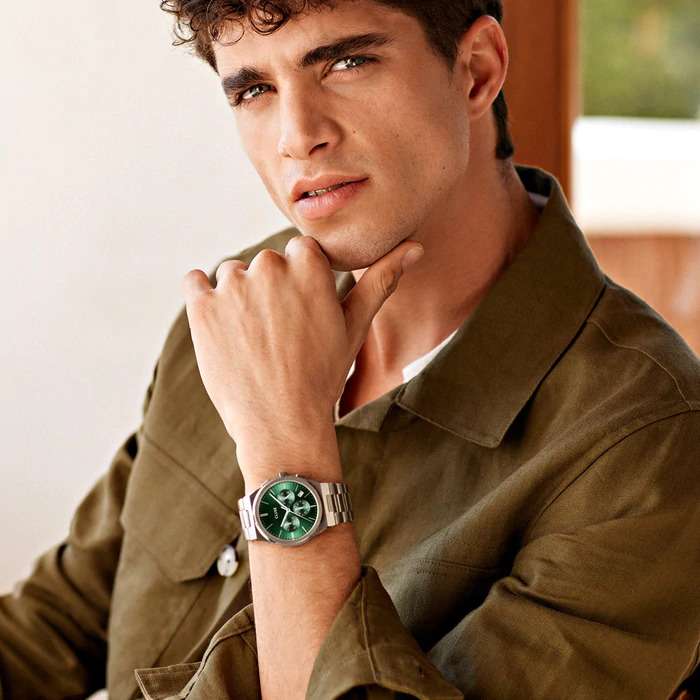 Cluse CW20803 Chrono Steel Green/Silver zegarek sportowy Vigoureux - miniatura 4