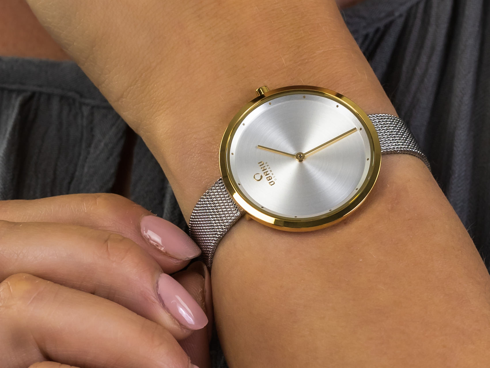 Obaku Denmark V227LXGIMC DOK - GOLD BI zegarek klasyczny Slim - miniatura 3