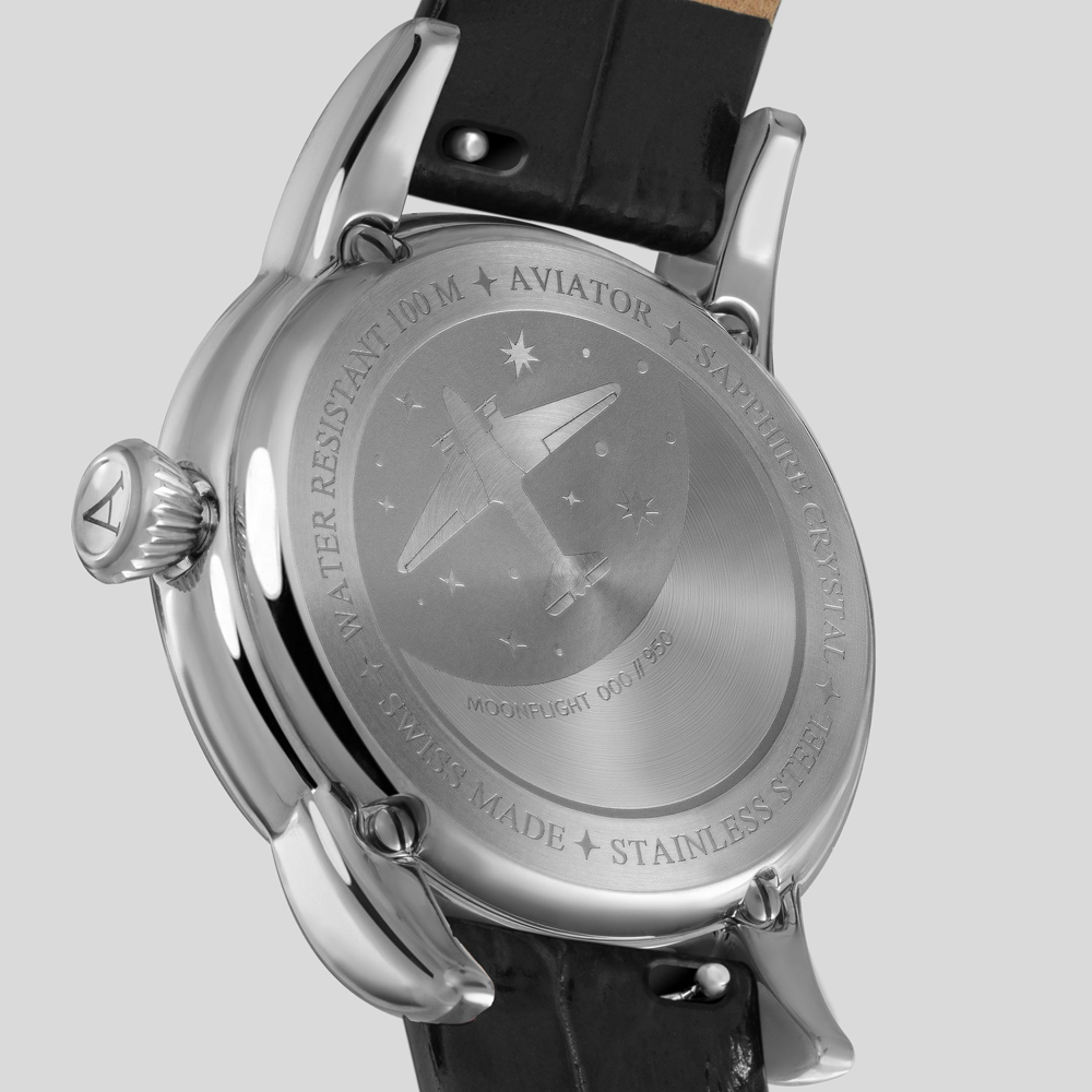 Aviator V.1.33.0.252.4 zegarek srebrny klasyczny Douglas pasek - miniatura 3