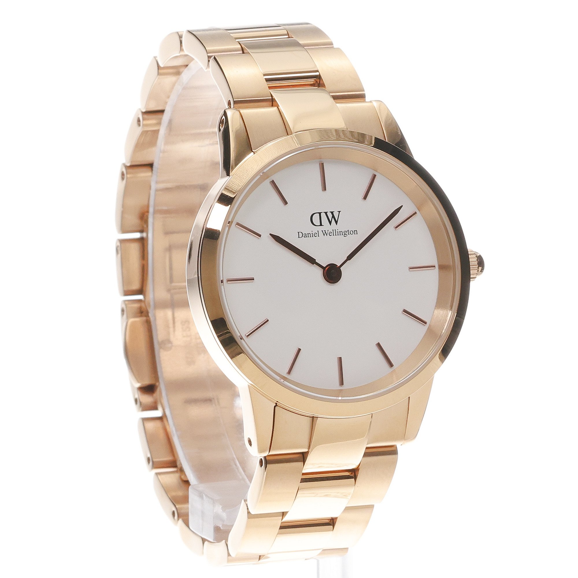 Daniel Wellington DW00100209 Iconic Link 36mm Rose Gold Iconic klasyczny zegarek różowe złoto - miniatura 3