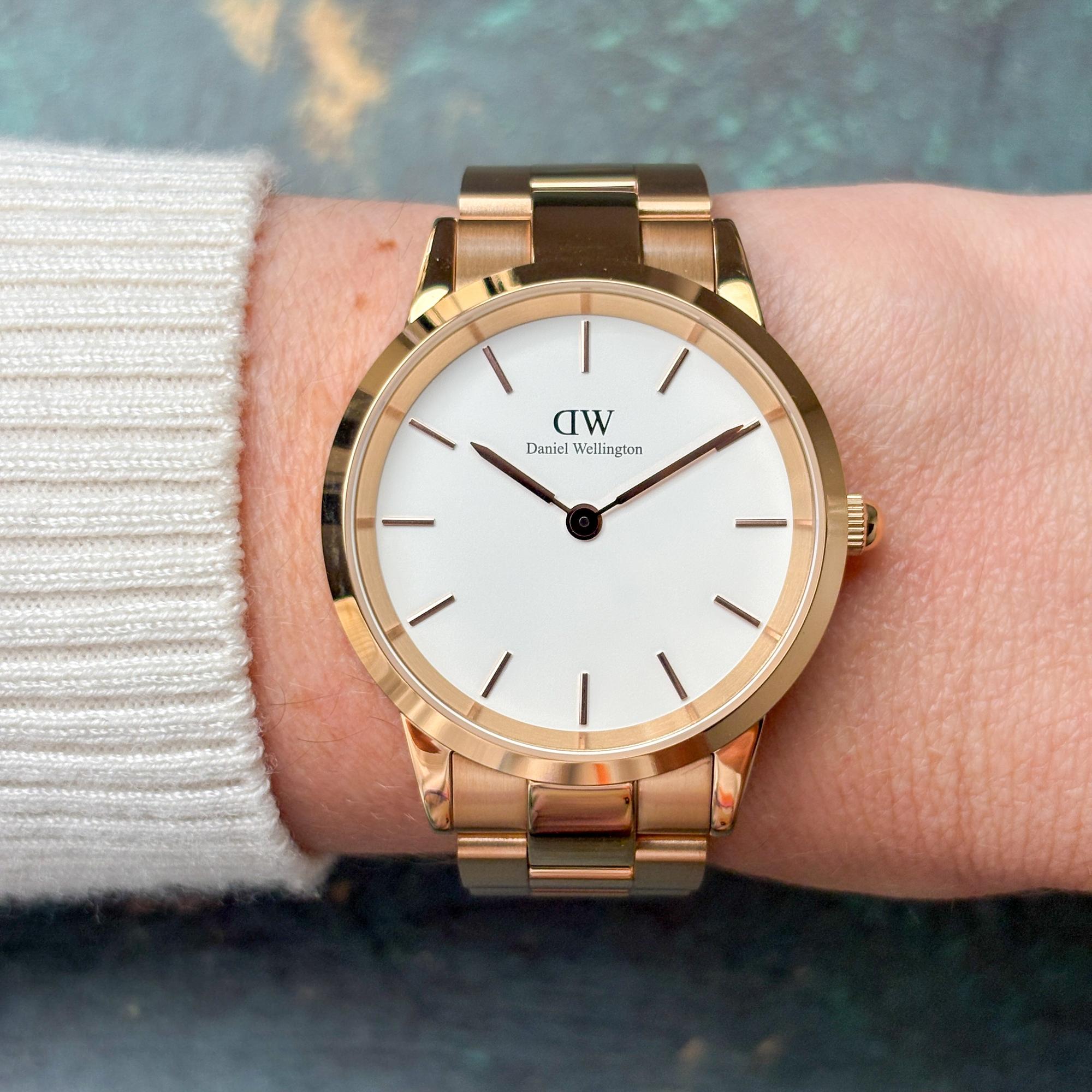 Daniel Wellington DW00100209 zegarek damski Iconic różowe złoto - miniatura 12