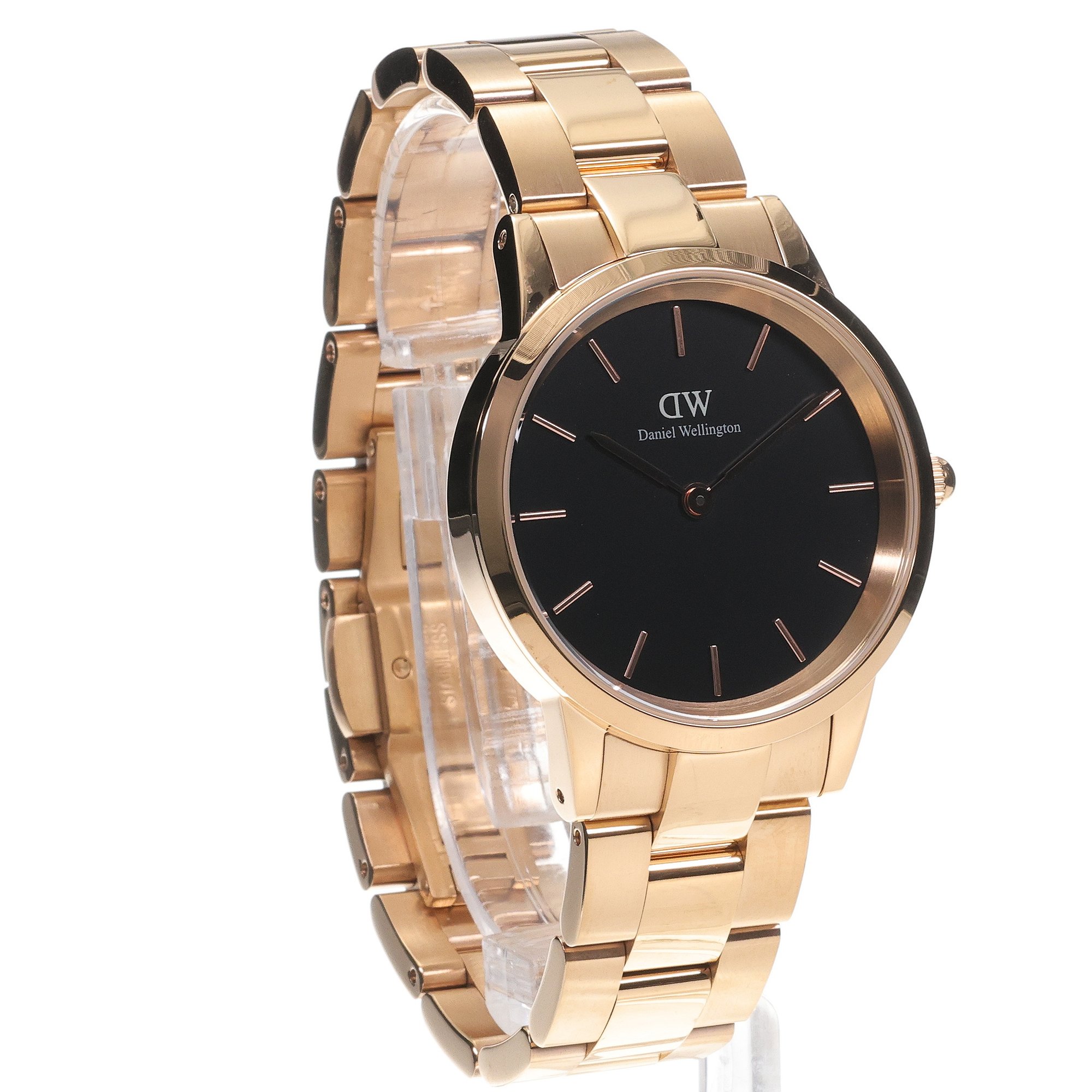 Daniel Wellington DW00100210 Iconic Link 36mm Rose Gold Iconic klasyczny zegarek różowe złoto - miniatura 3