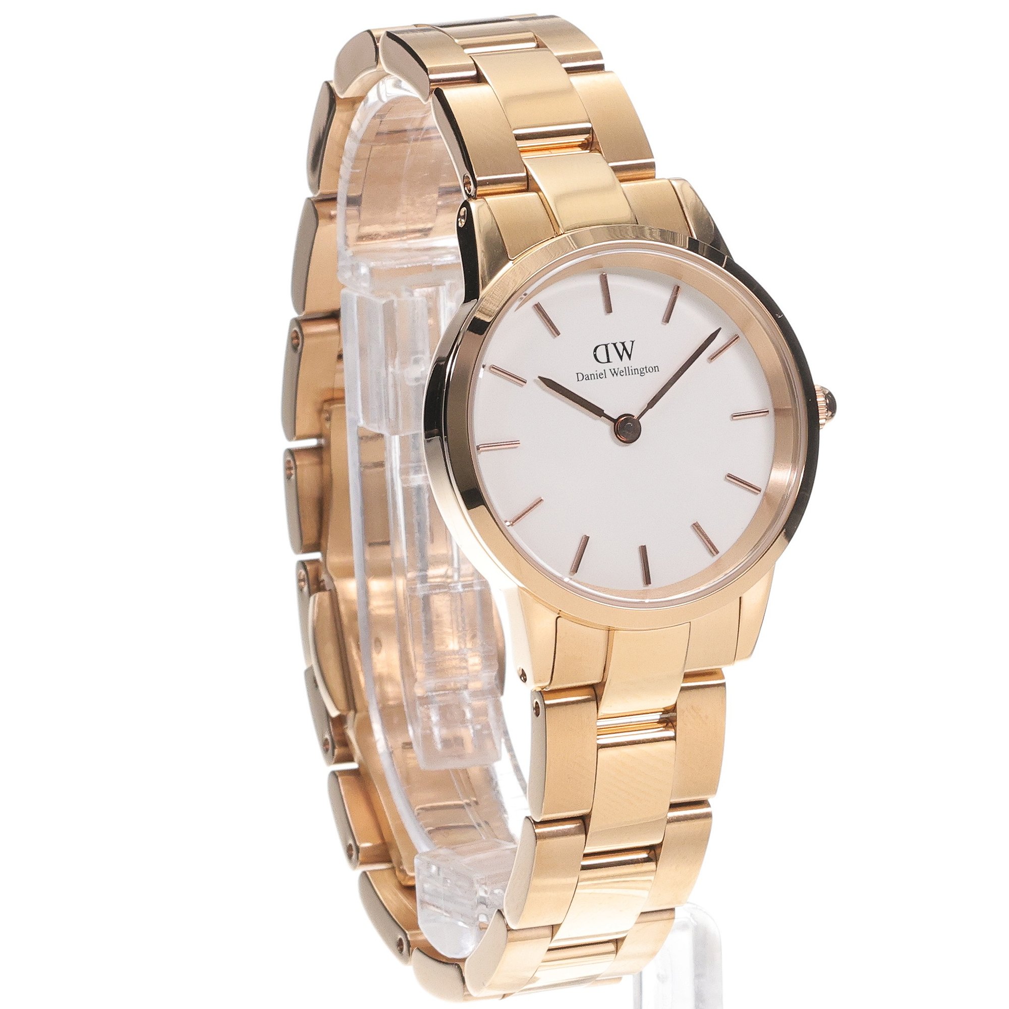 Daniel Wellington DW00100213 Iconic Link 28mm Rose Gold Iconic klasyczny zegarek różowe złoto - miniatura 3