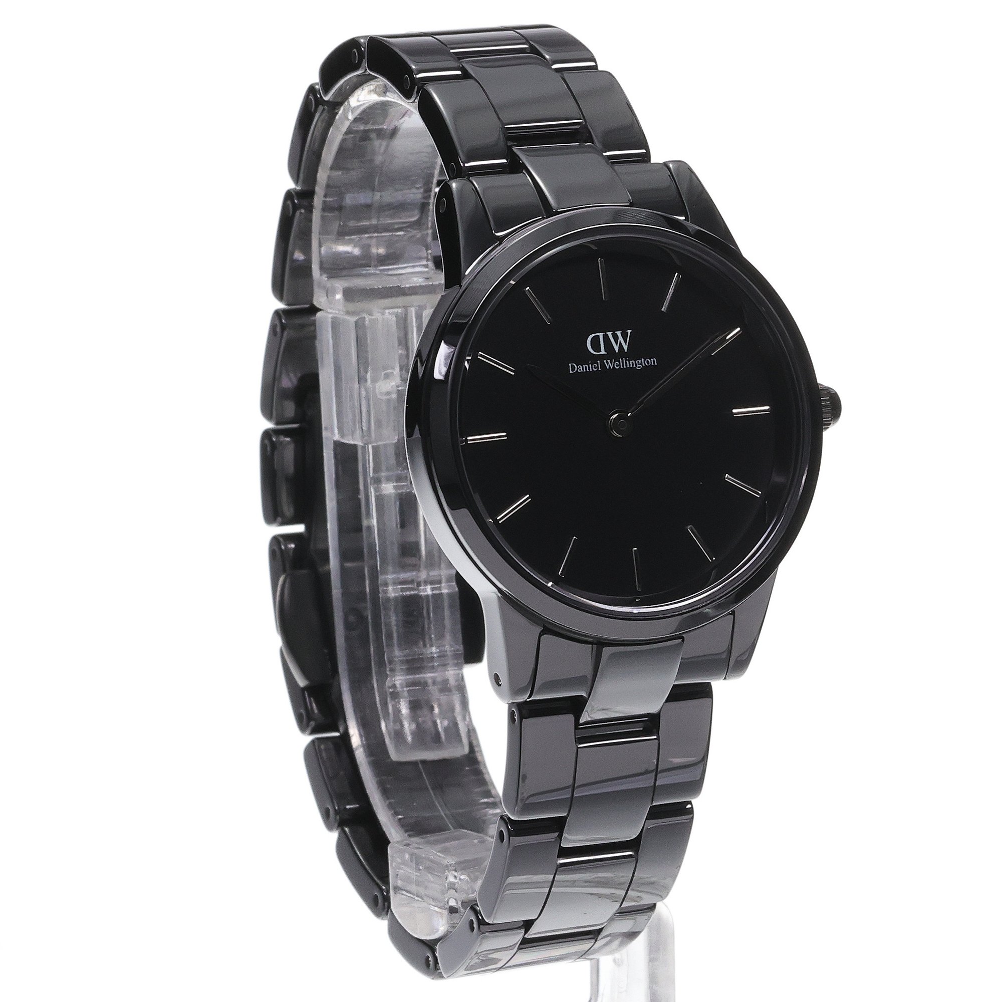 Daniel Wellington DW00100414 Iconic Iconic Link Ceramic Black 32mm zegarek damski klasyczny mineralne - miniatura 3