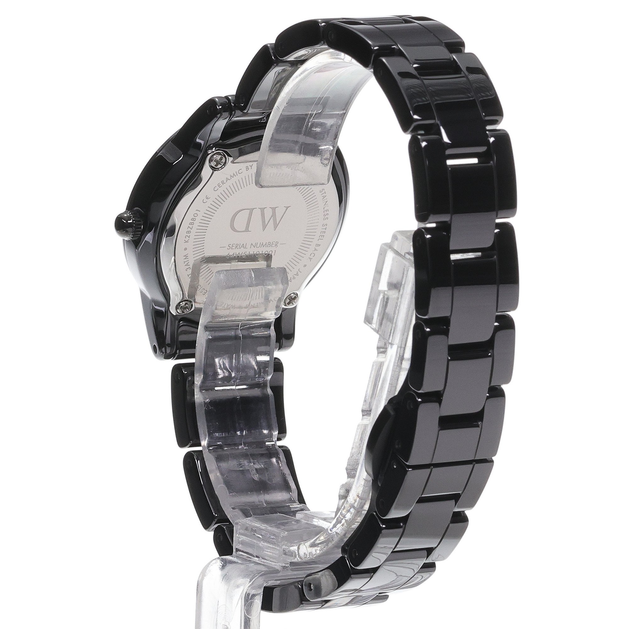 Daniel Wellington DW00100415 Iconic Link Ceramic Black 28mm Iconic klasyczny zegarek czarny - miniatura 4