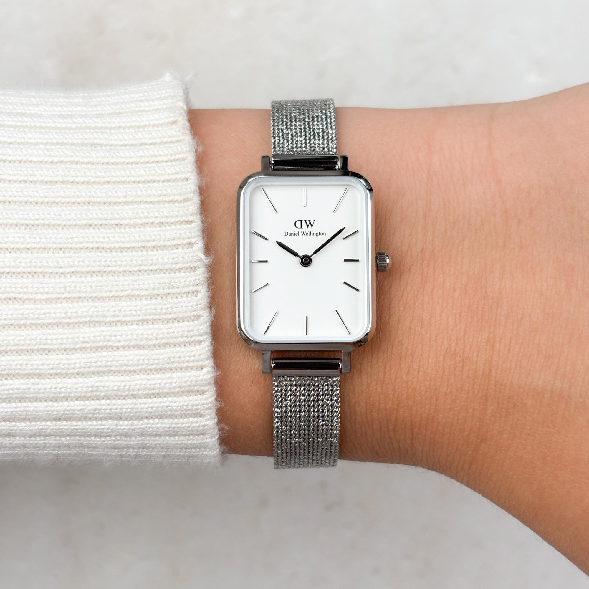Daniel Wellington DW00100438 Quadro Quadro Pressed Melrose Silver 20mm zegarek damski klasyczny mineralne - miniatura 8