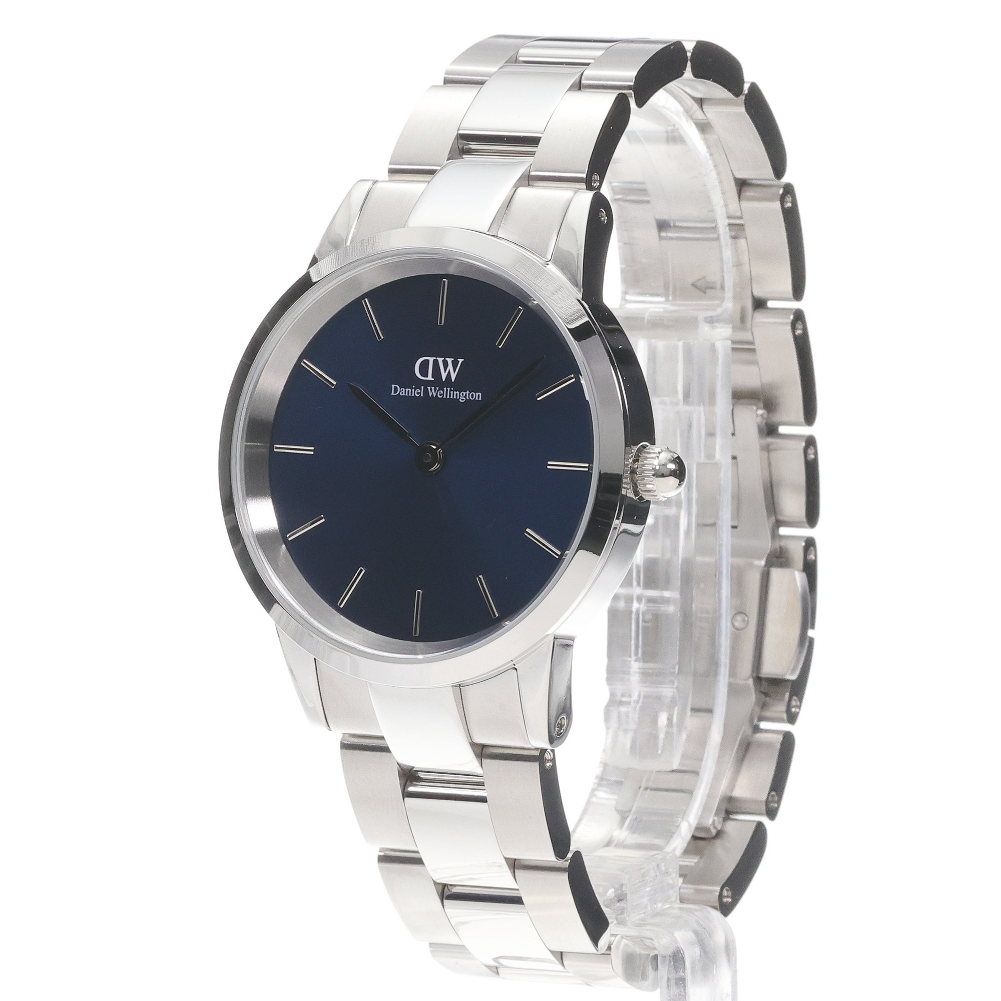 Daniel Wellington DW00100458 Iconic Link Arctic 36mm Iconic klasyczny zegarek srebrny - miniatura 2