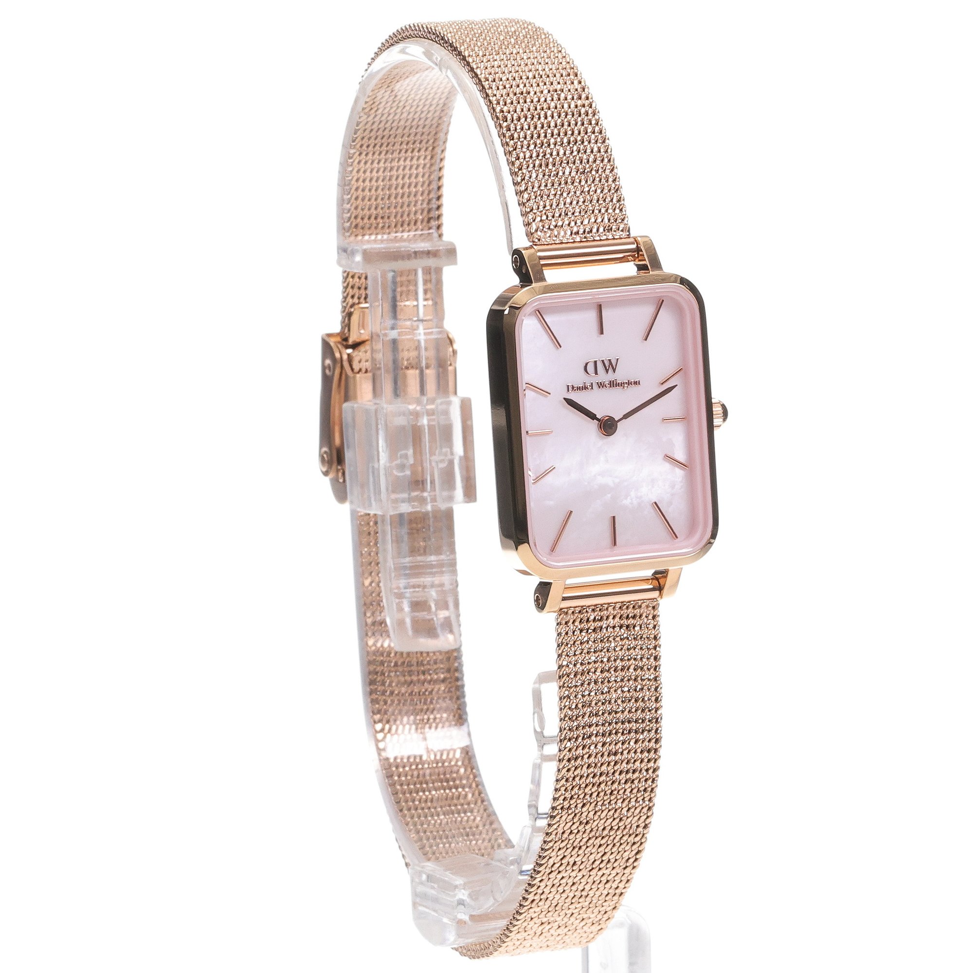 Daniel Wellington DW00100510 zegarek różowe złoto klasyczny Quadro bransoleta - miniatura 3