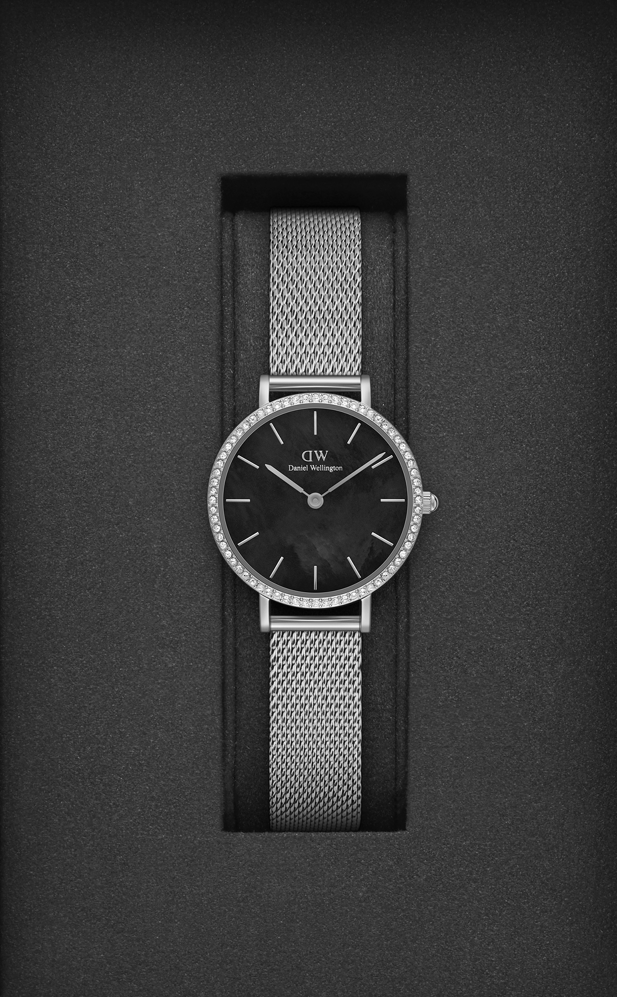 Daniel Wellington DW00100661 Lumine Bezel Sterling Black MOP 28 mm zegarek klasyczny Petite - miniatura 6