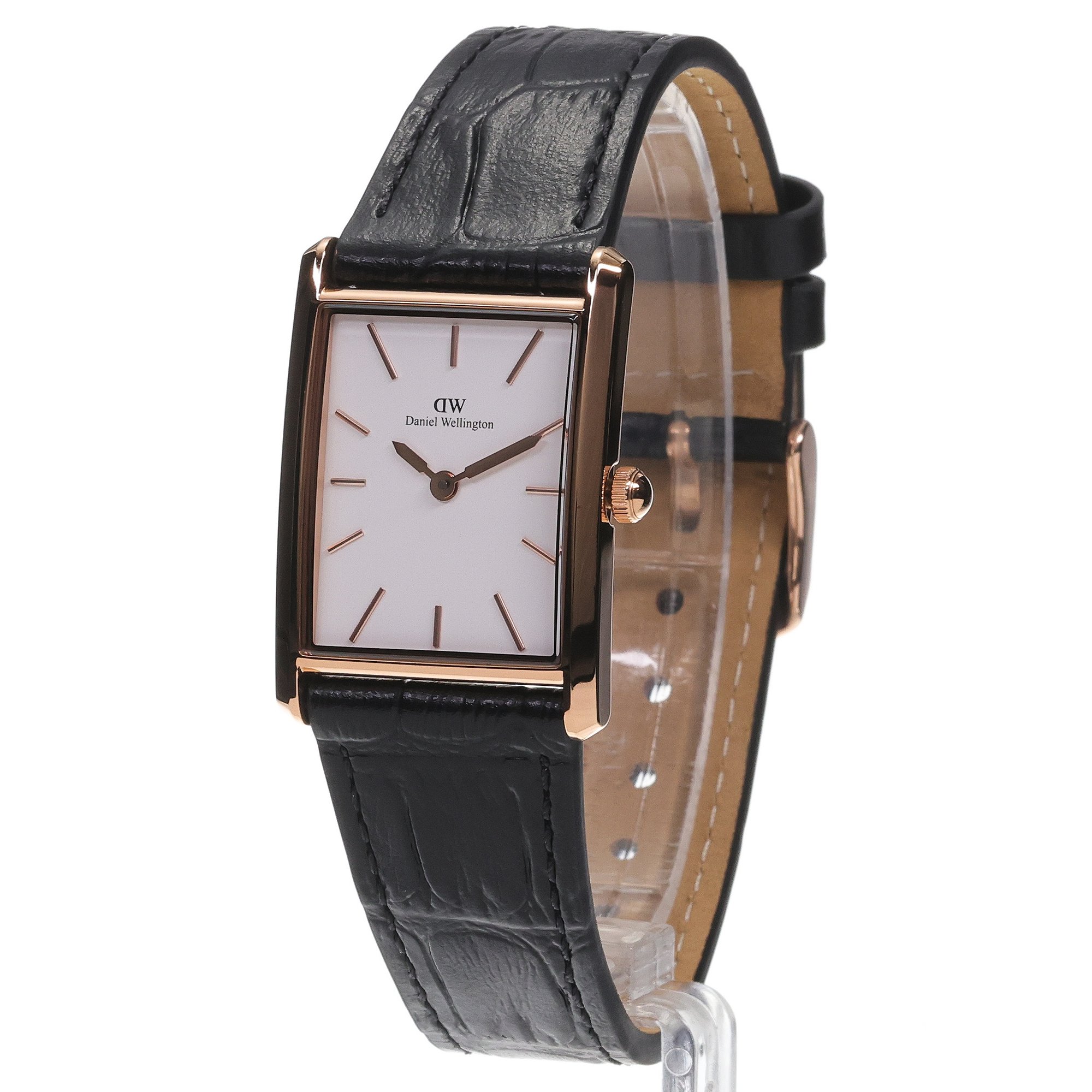Daniel Wellington DW00100698 Bound Bound Black Crocodile Rose Gold 24mm zegarek damski klasyczny mineralne - miniatura 2